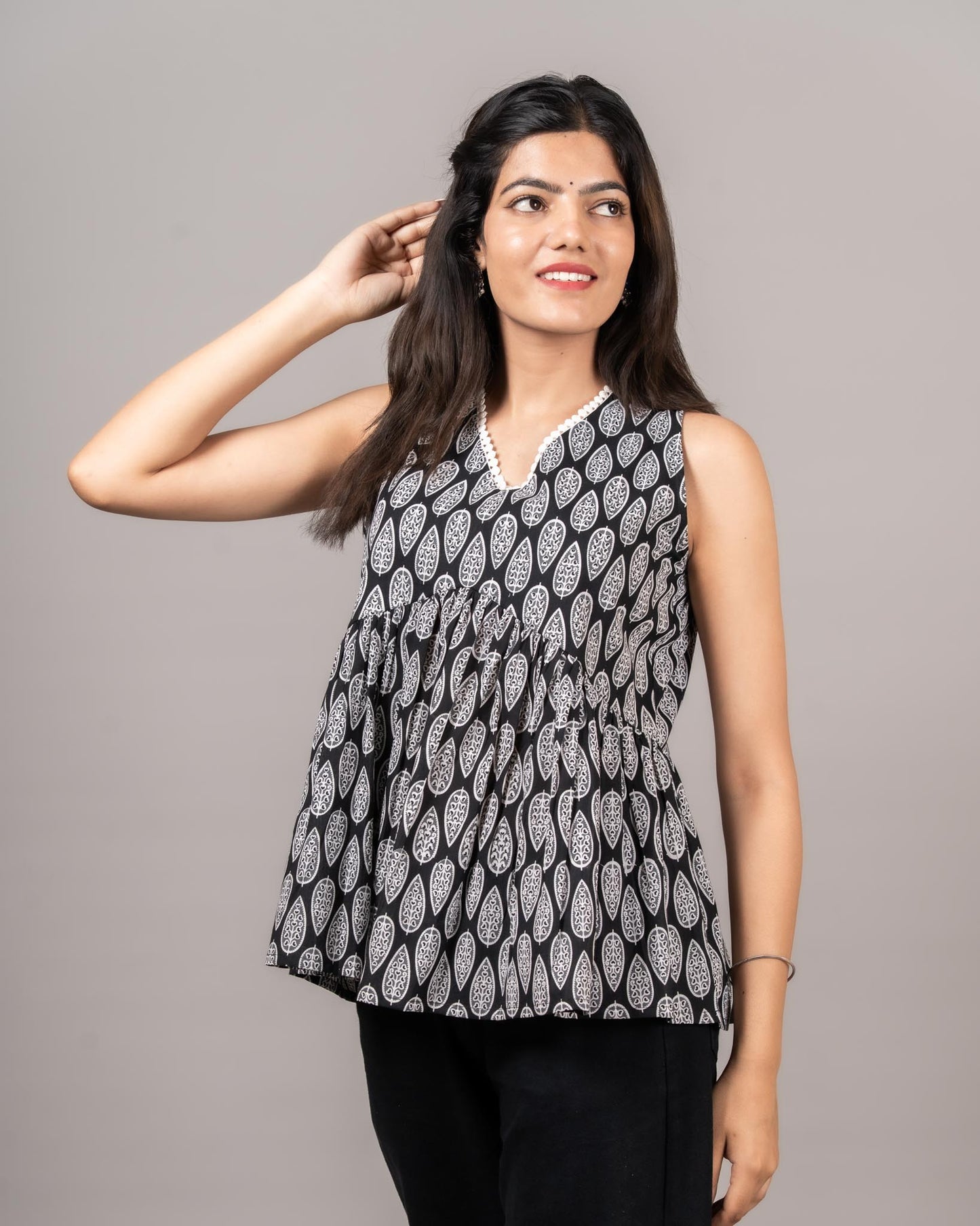 Women's Printed Cotton Top for summer