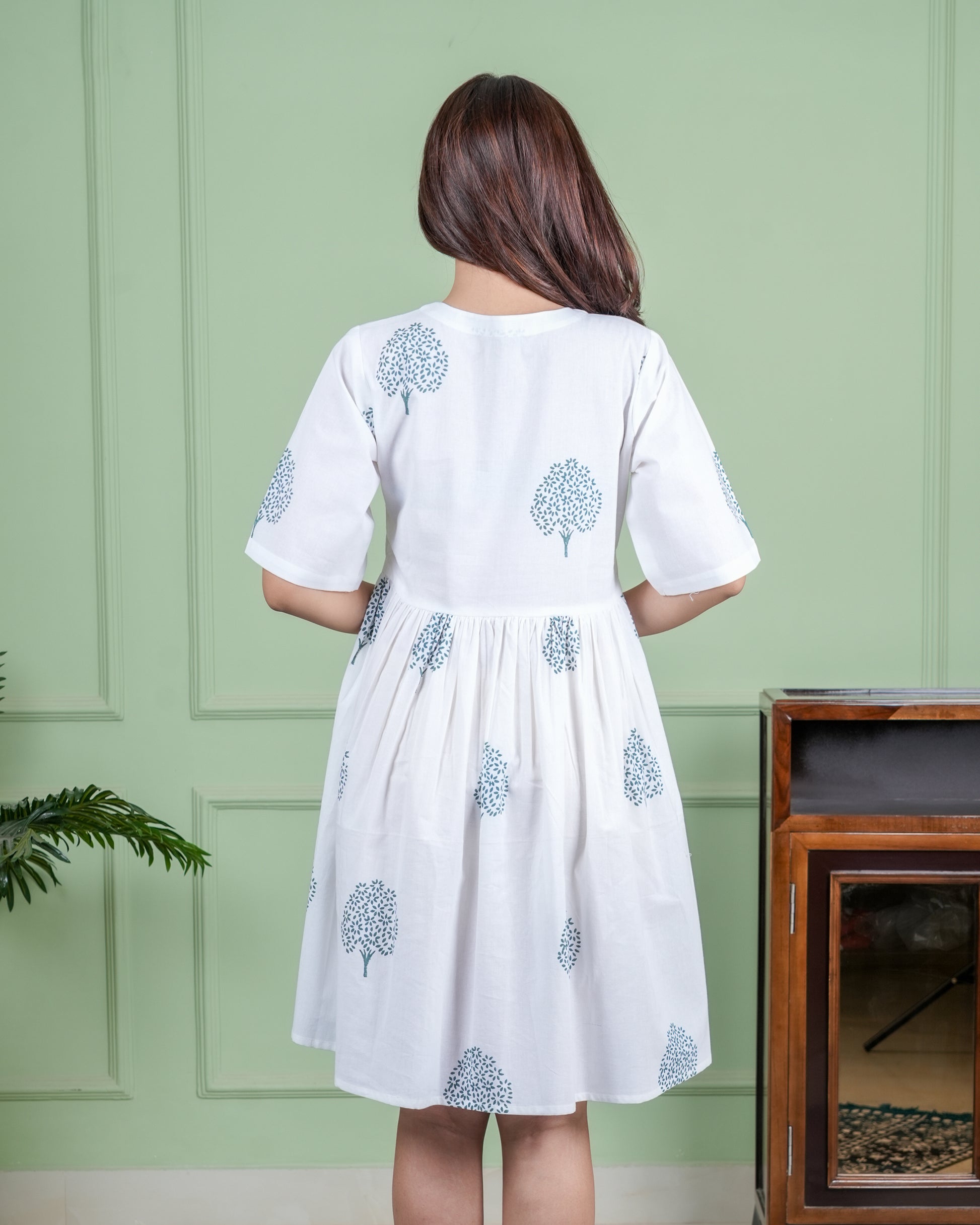 Hand-Block Printed Cotton Dress