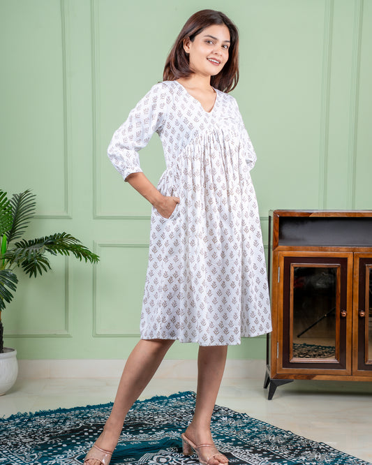 Hand Block printed Cotton Dress