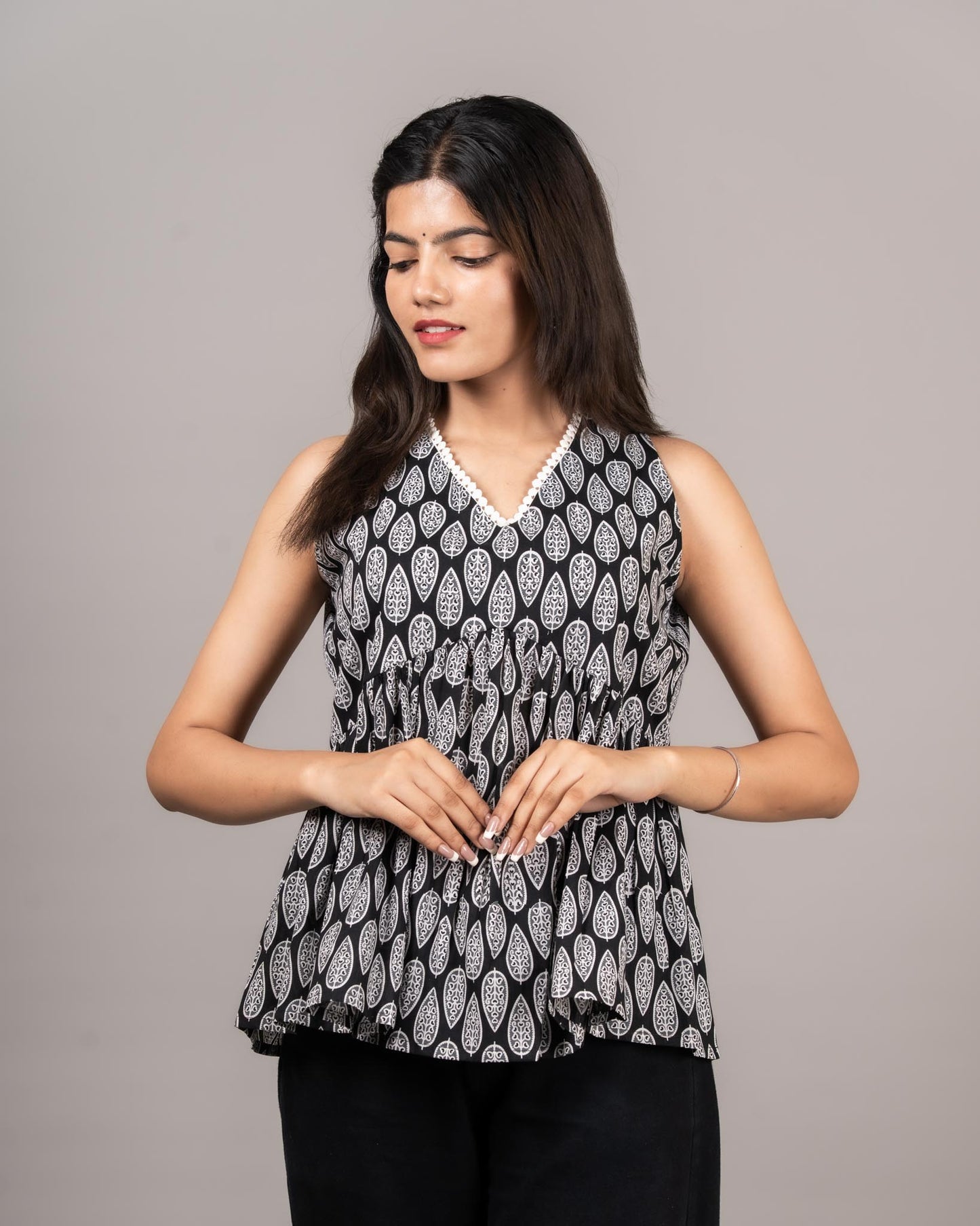 Women's Printed Cotton Top for summer