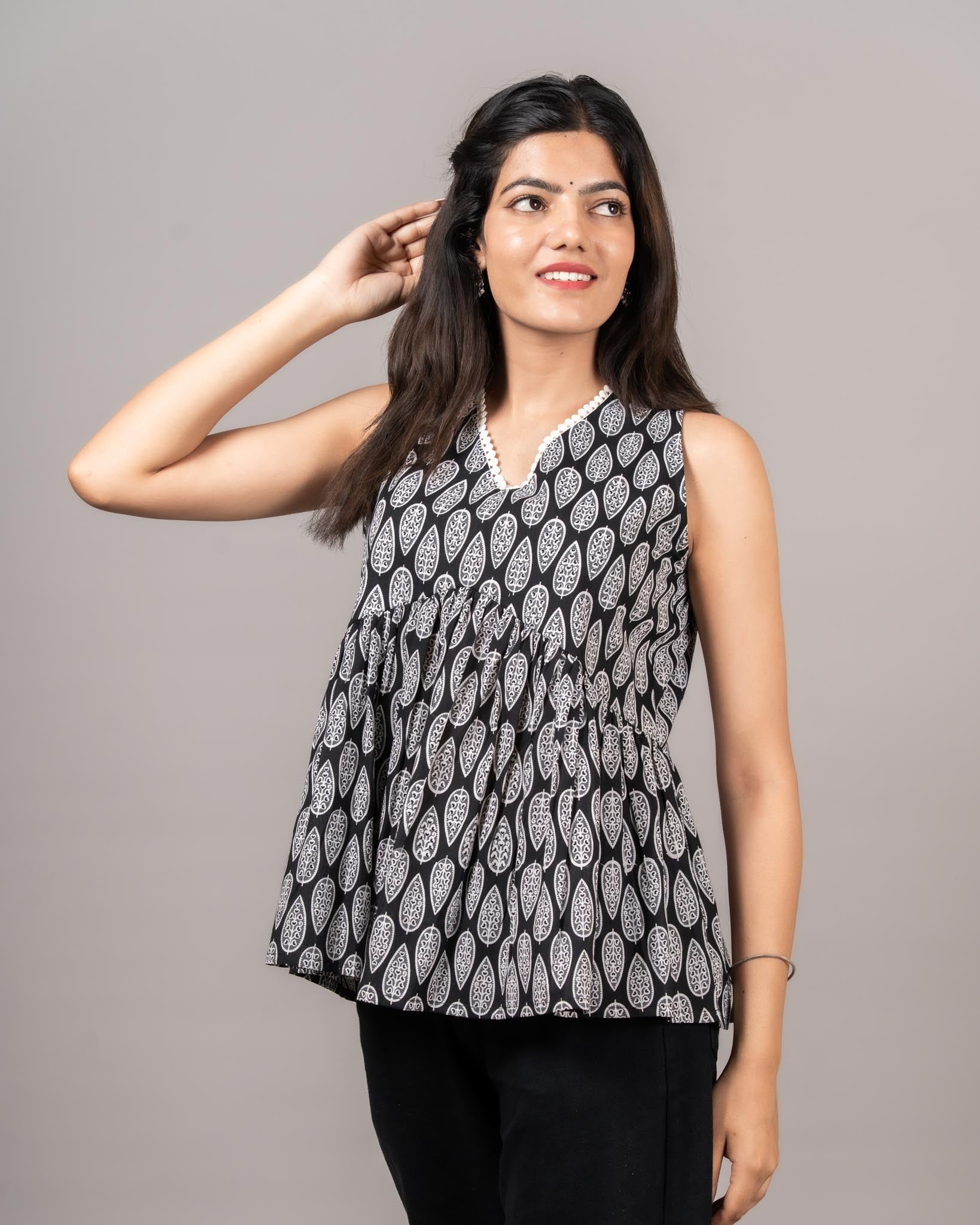 Women's Printed Cotton Top for summer