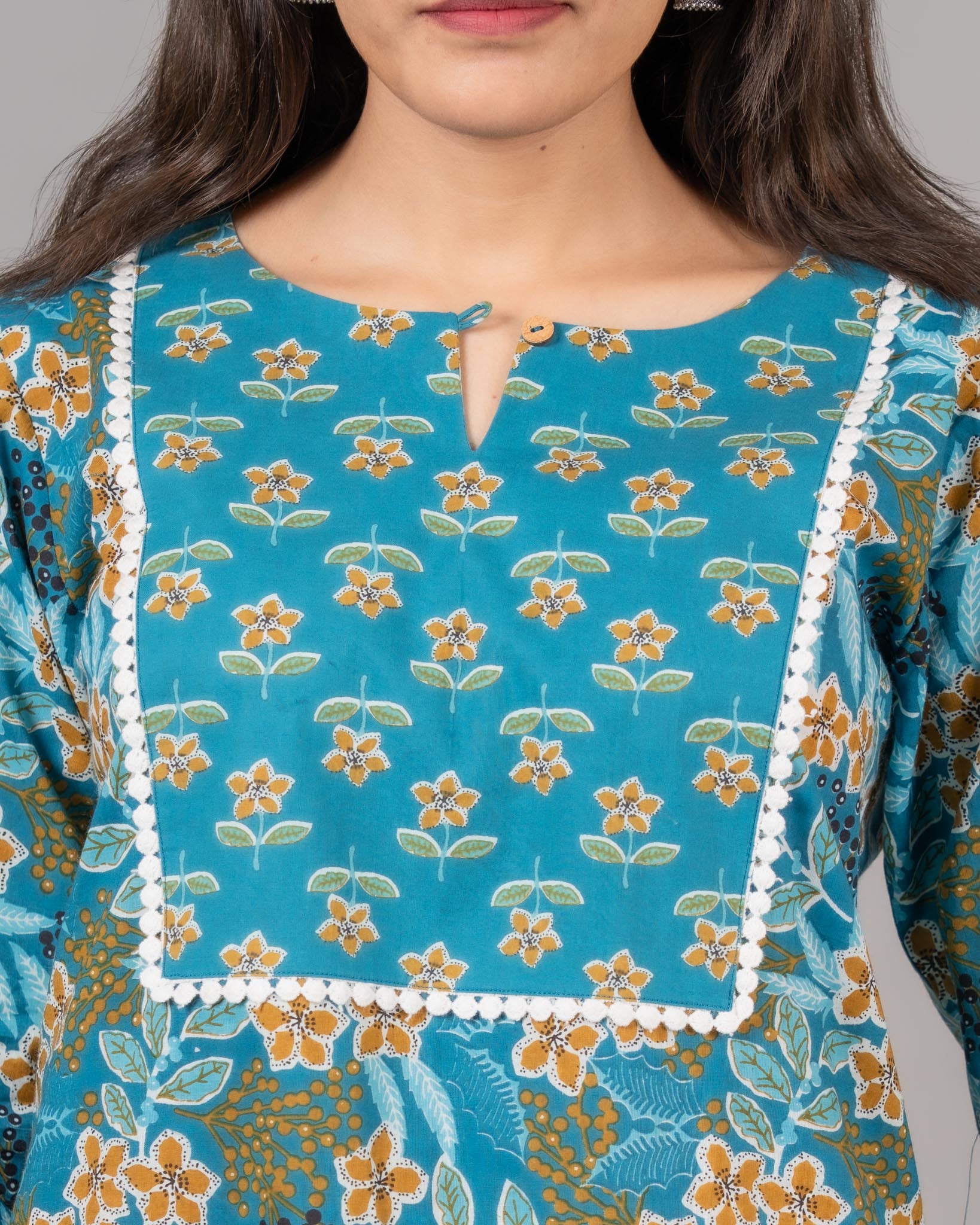 Women's Printed Cotton Kurta Set