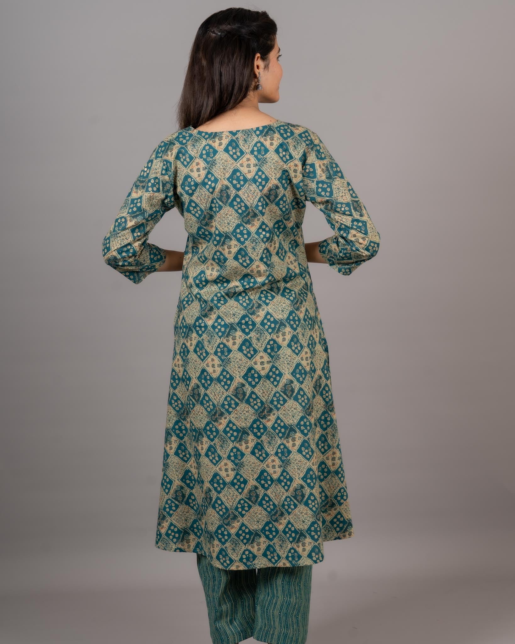 Women's Printed Cotton Kurta Set