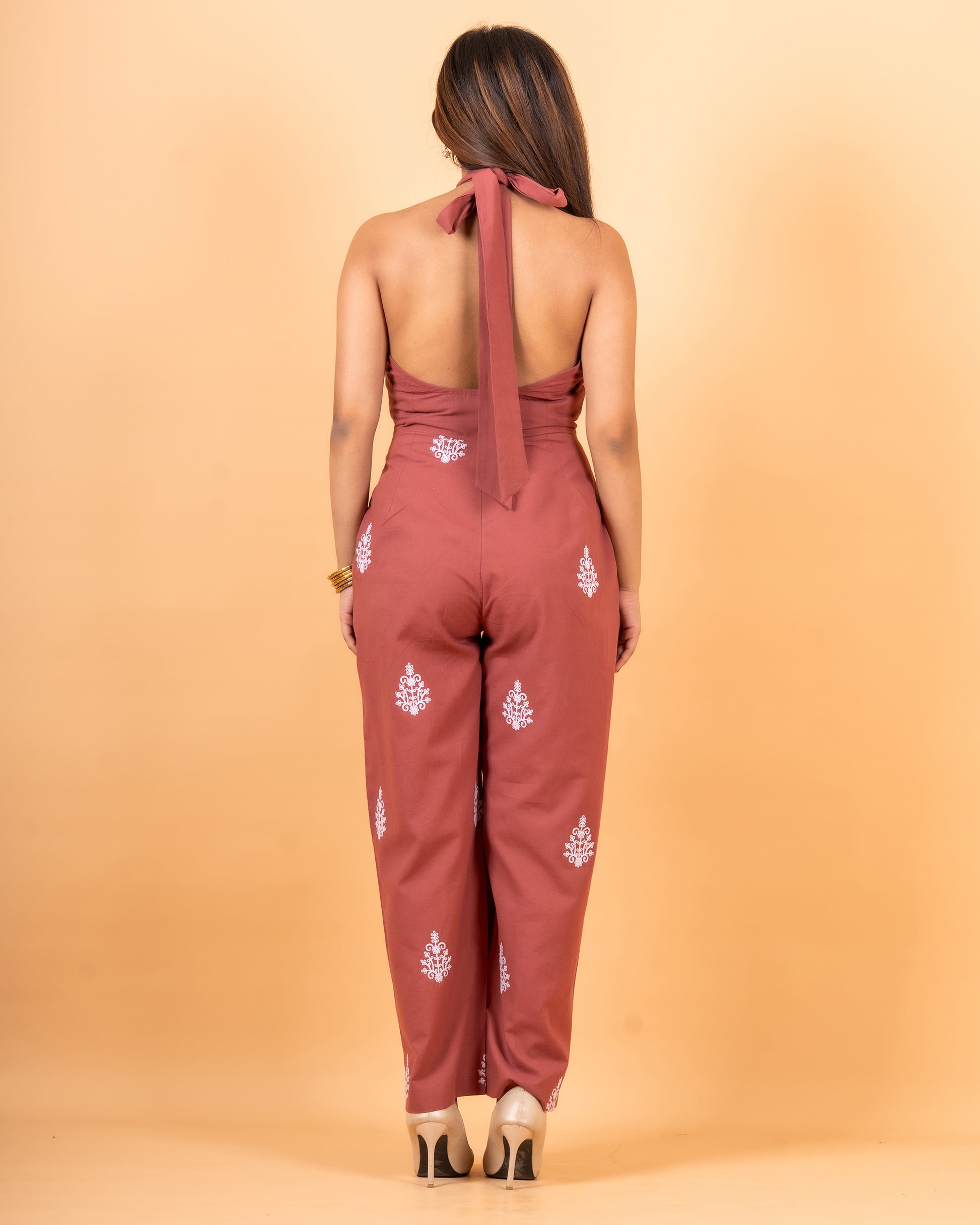 Embroidered Cotton Jumpsuit