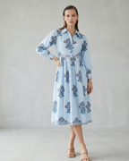 Women hand block printed cotton dress