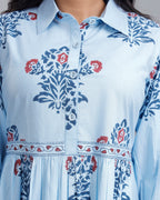Women hand-block printed cotton dress