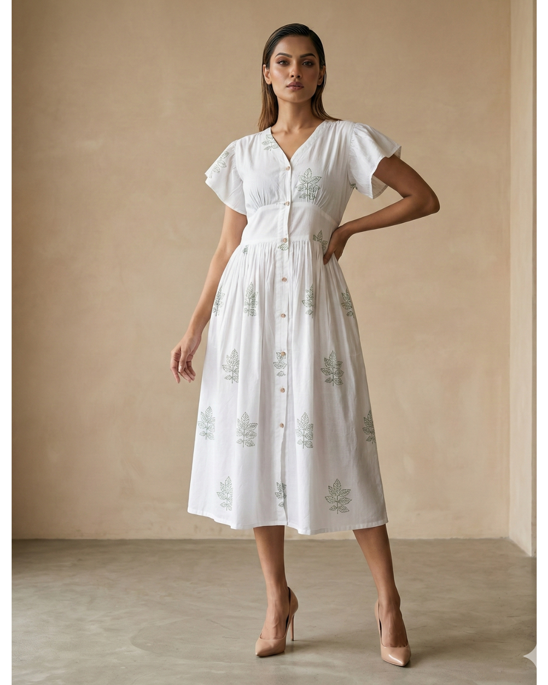 Hand Block printed cotton dress