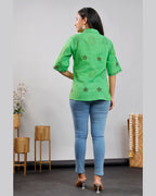 Women's Hand-block printed cotton shirt