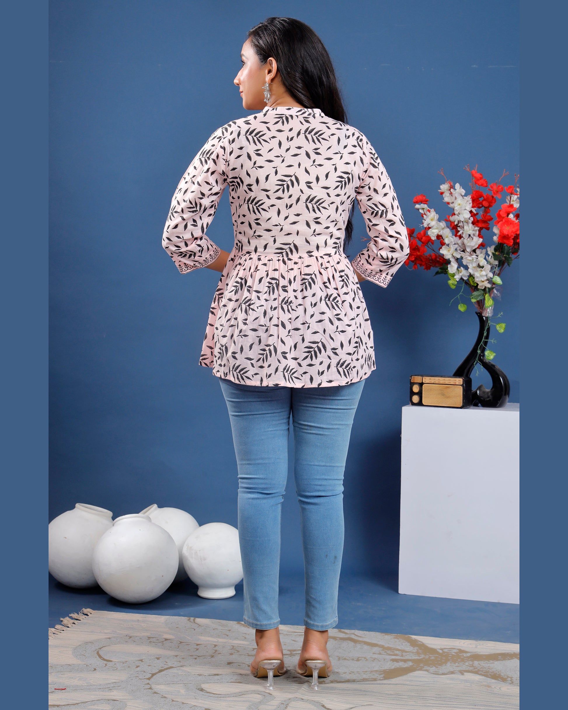 Women Hand-block printed cotton top
