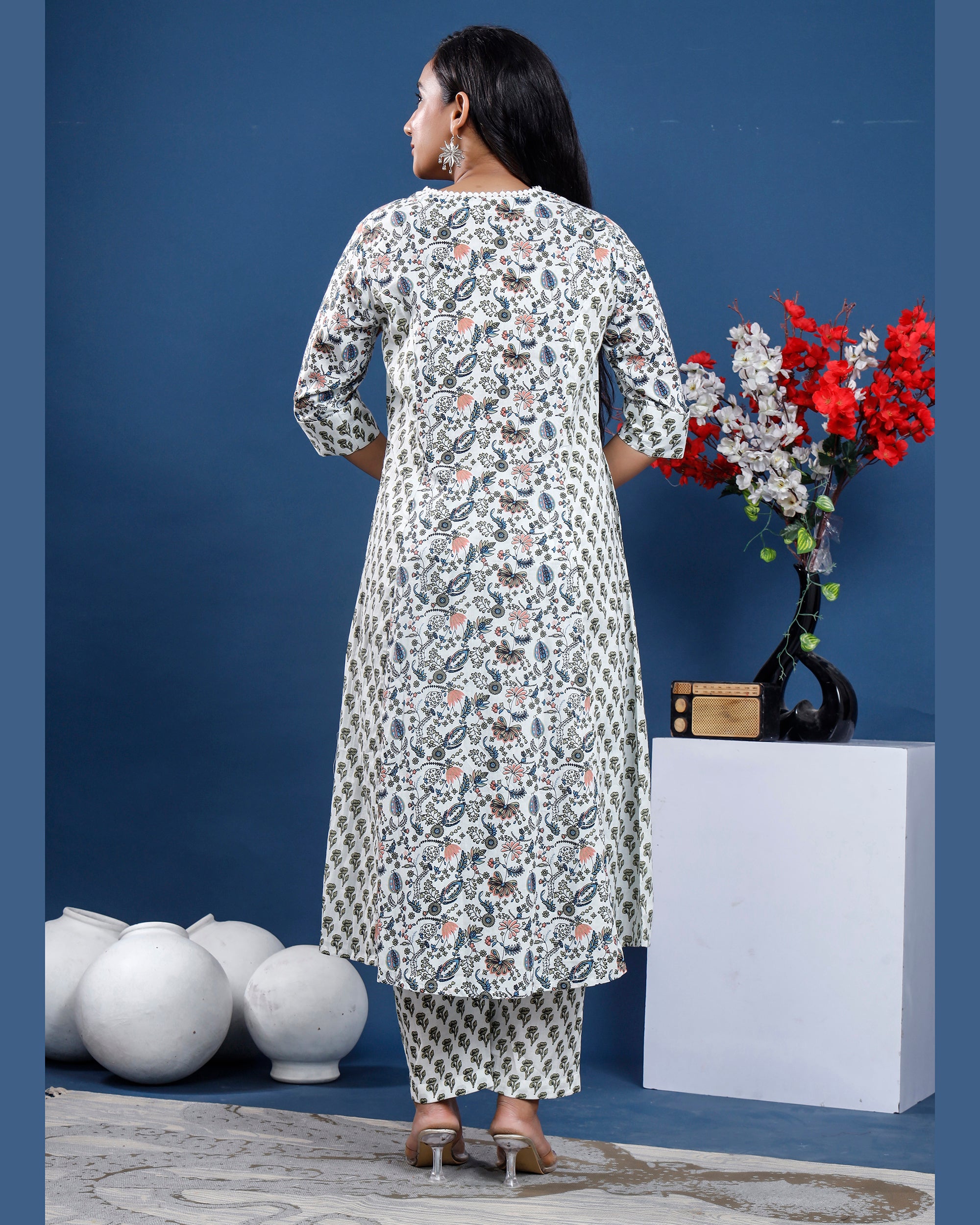Women Printed cotton Kurta set