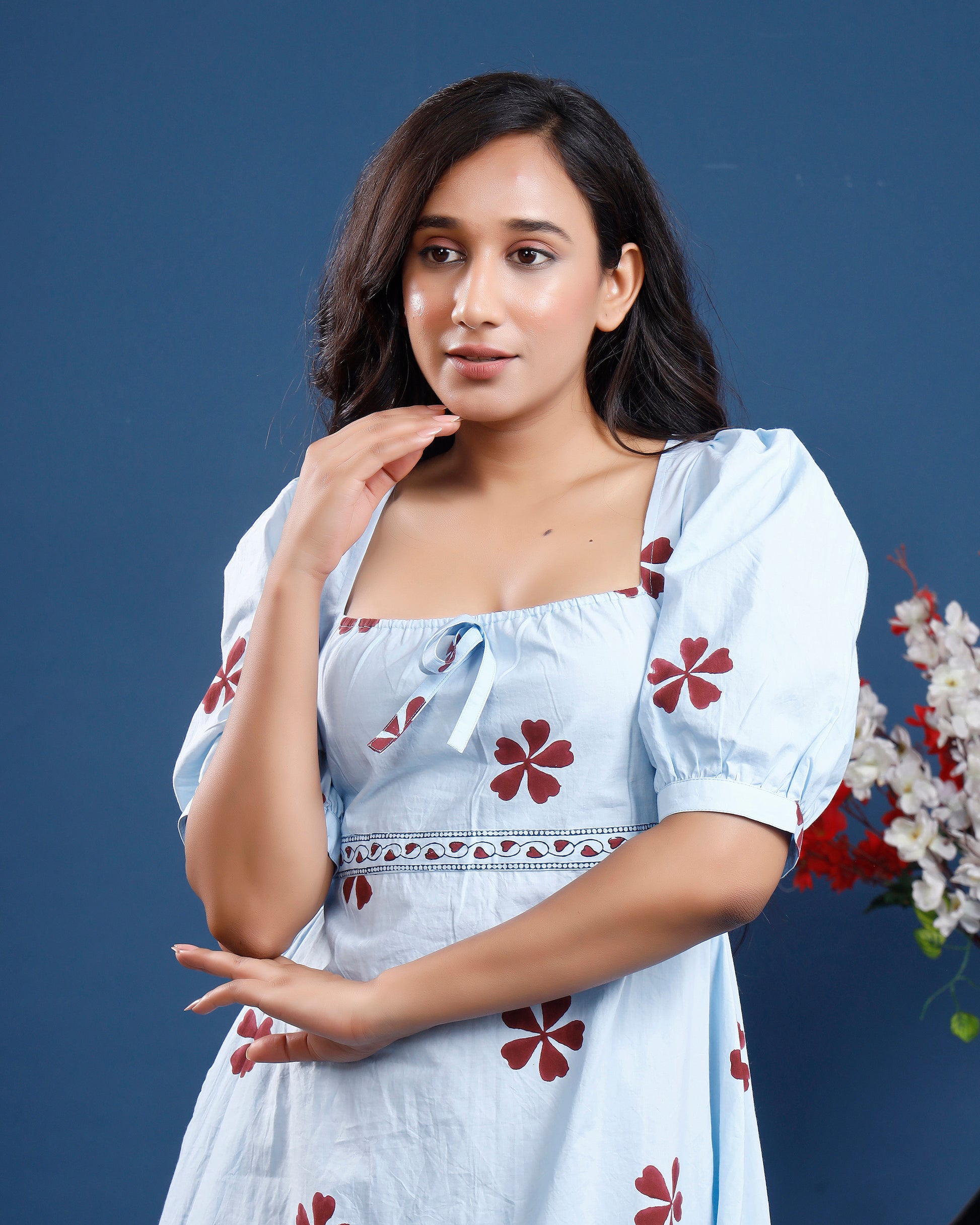 Women Hand-block printed cotton dress