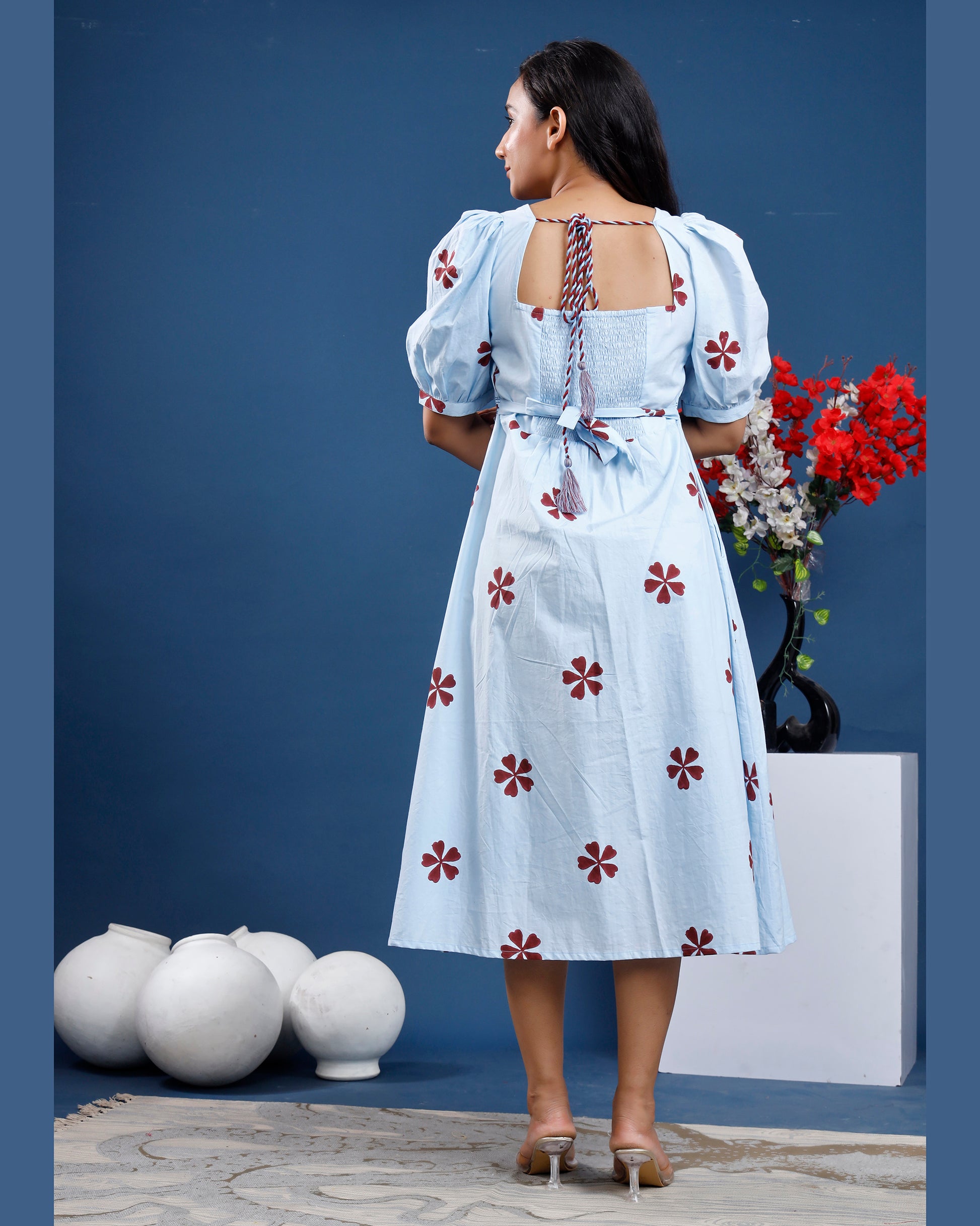 Women Hand-block printed cotton dress