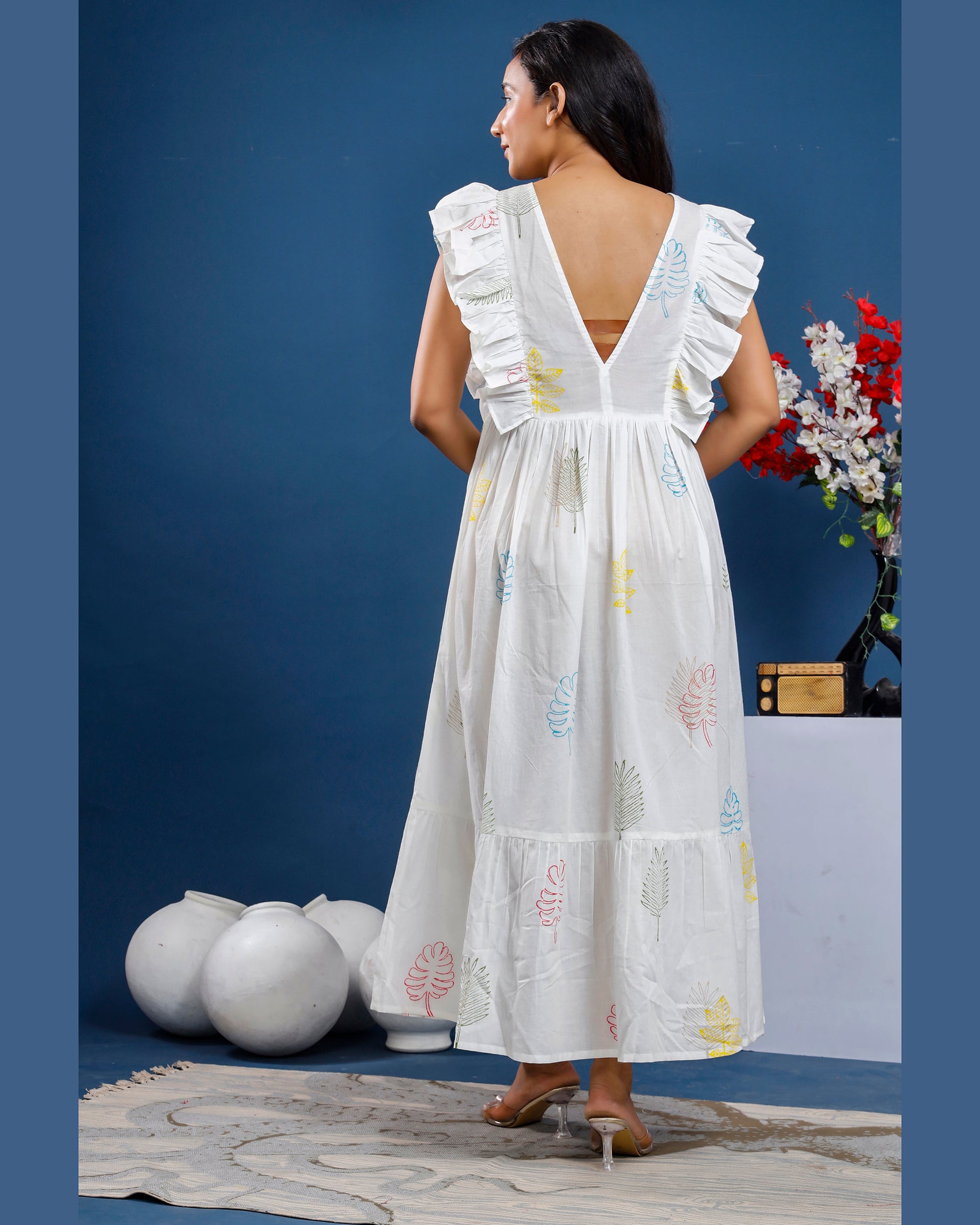Women hand-block printed Cotton dress