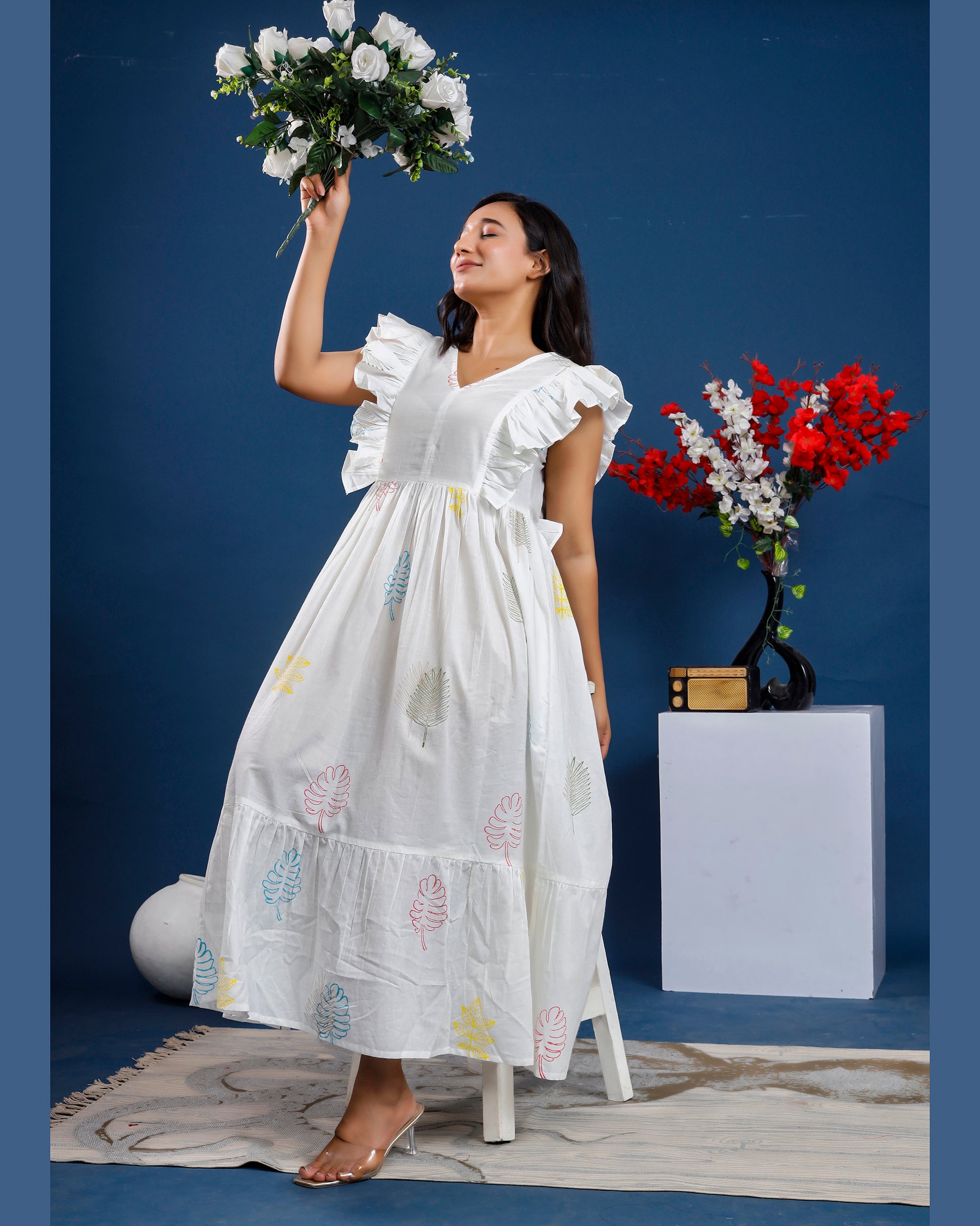 Women hand-block printed Cotton dress