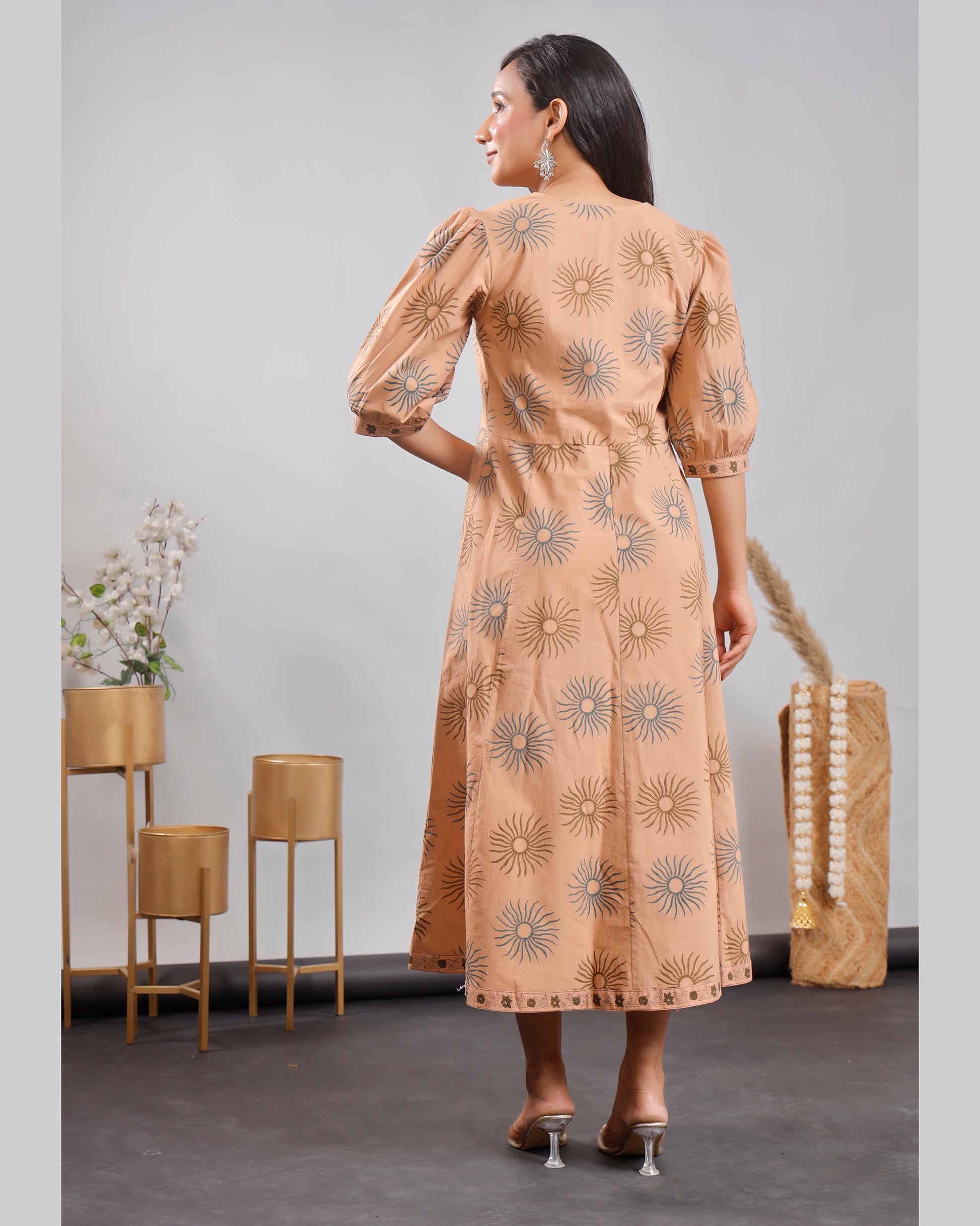 Women's Hand-block printed cotton dress