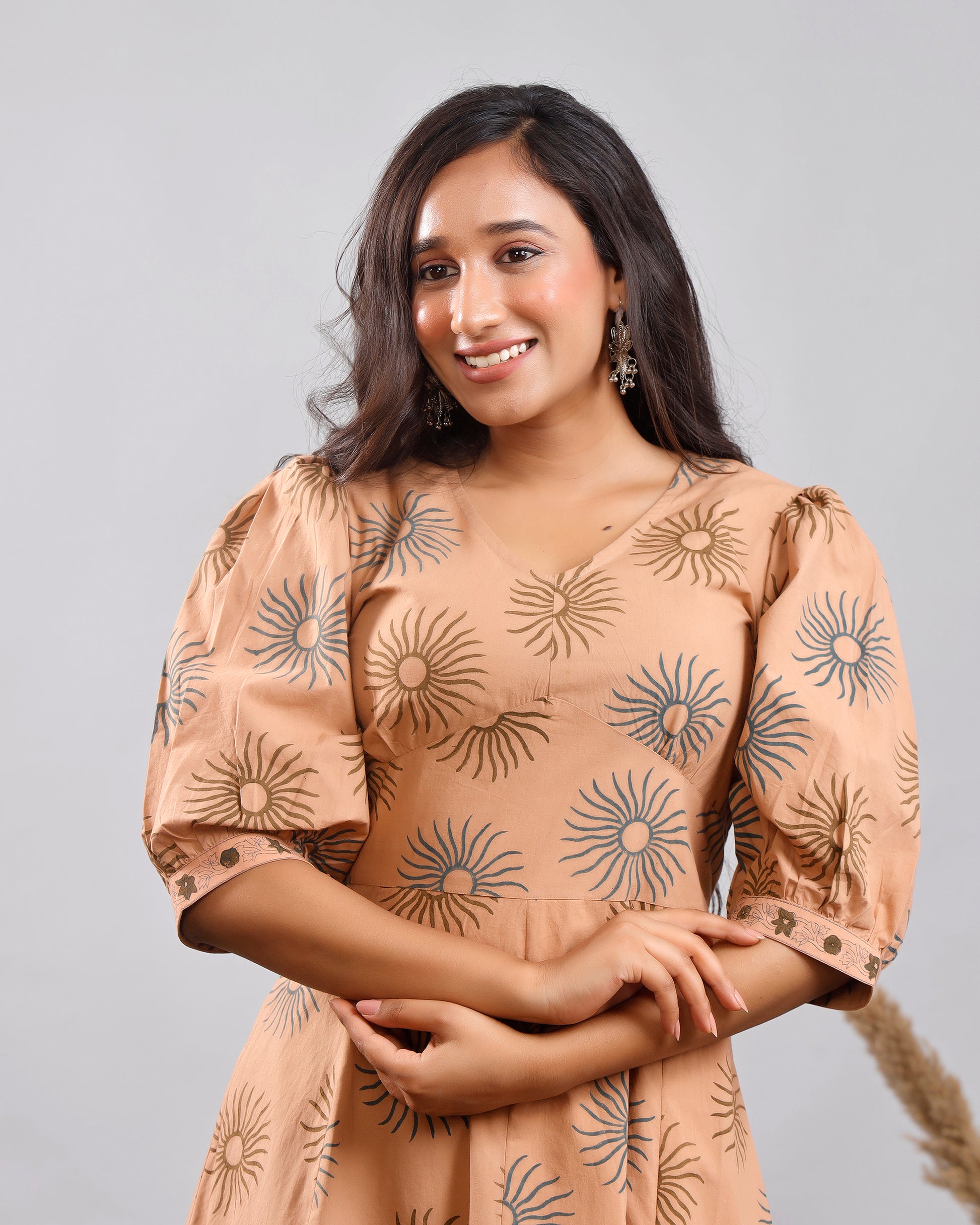 Women's Hand-block printed cotton dress