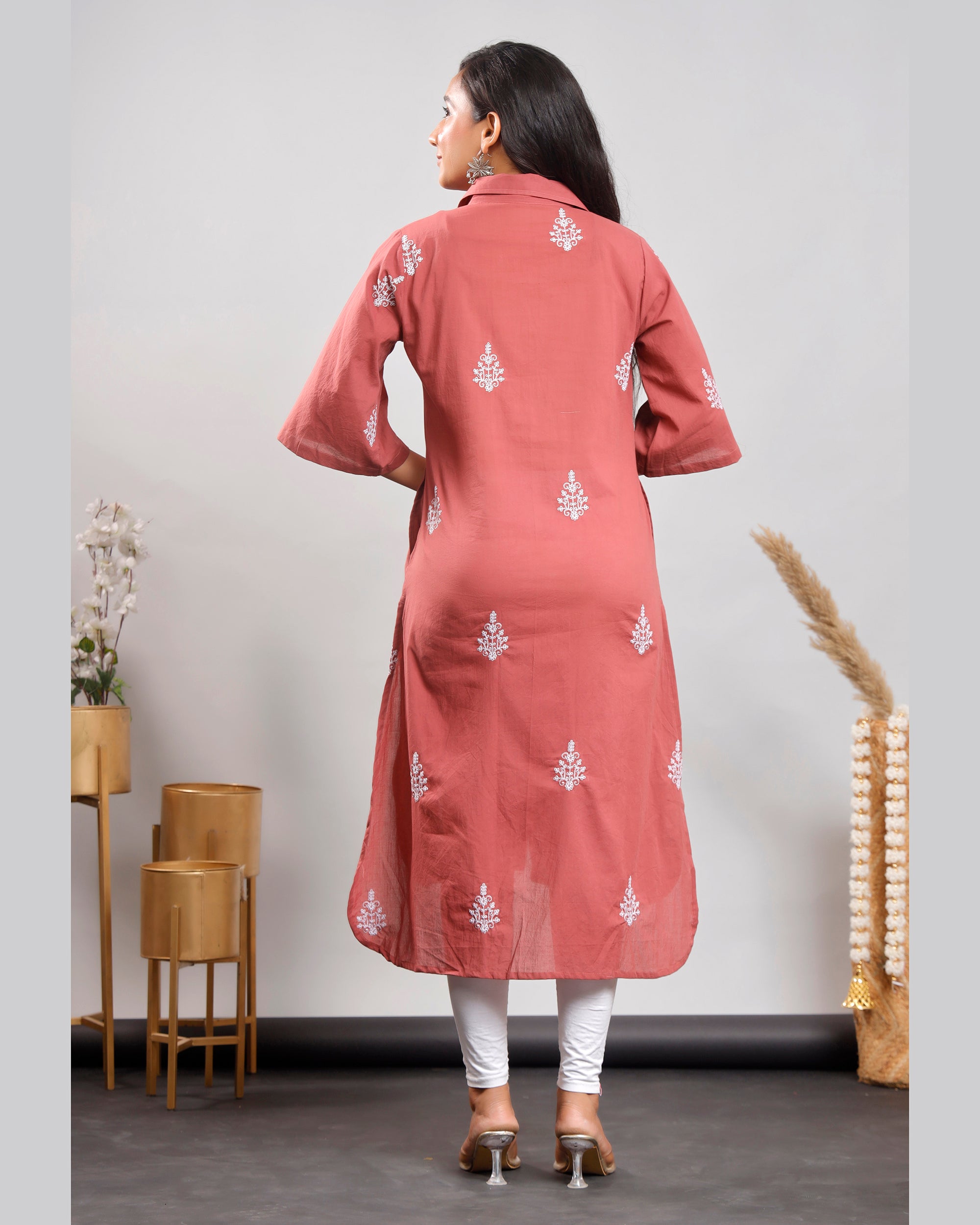 Embroidered Cotton Kurta