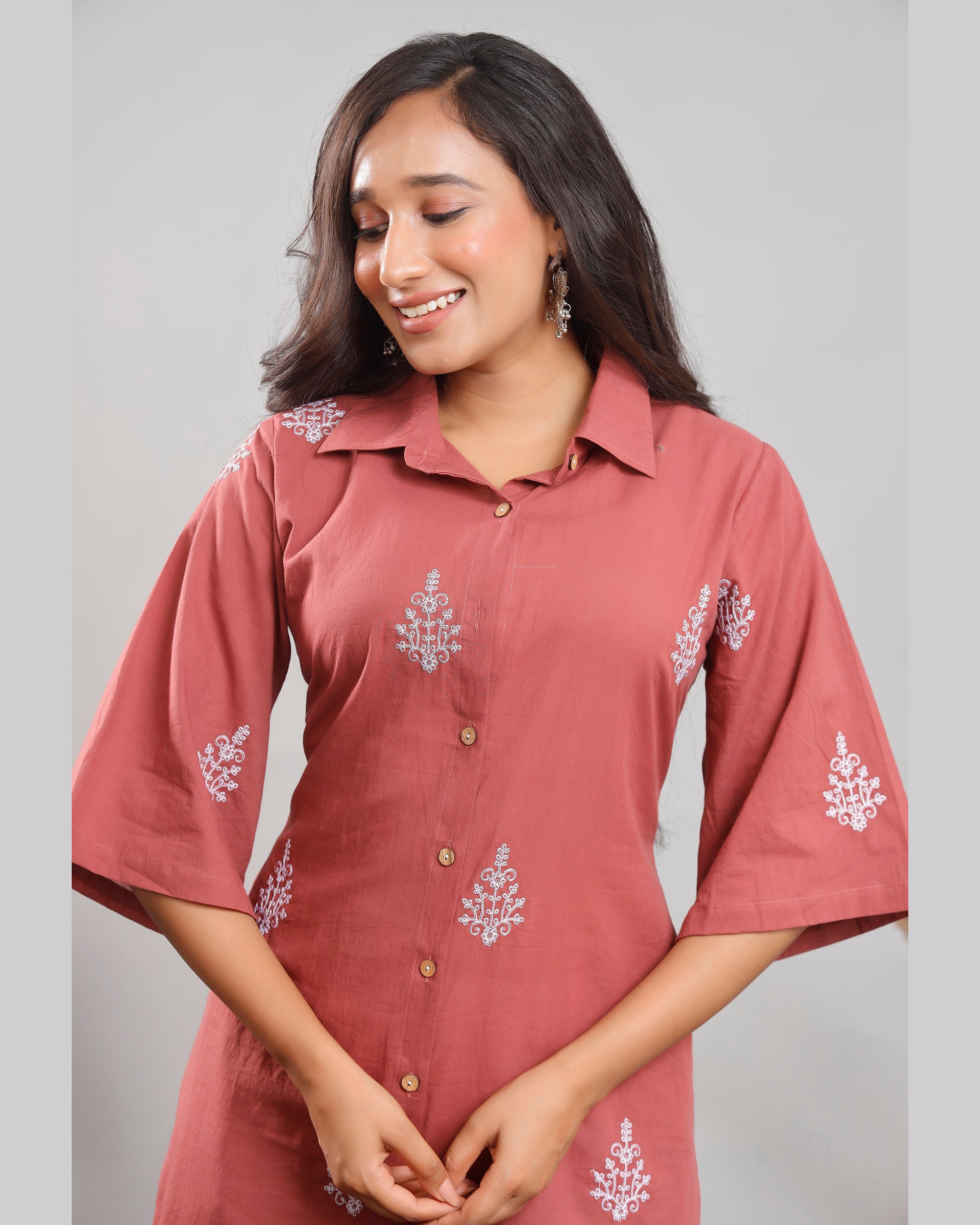 Embroidered Cotton Kurta