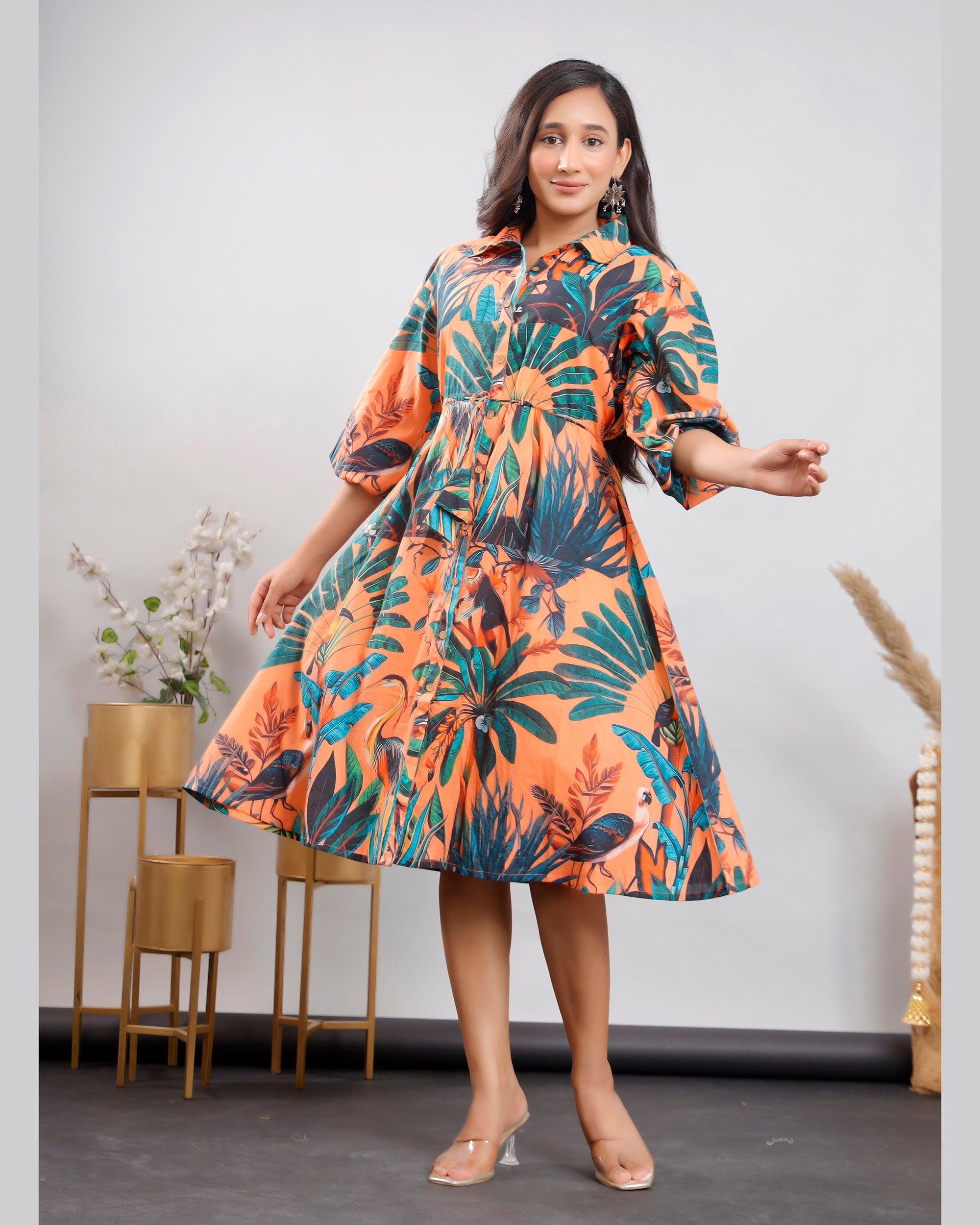 Women Printed Cotton Dress