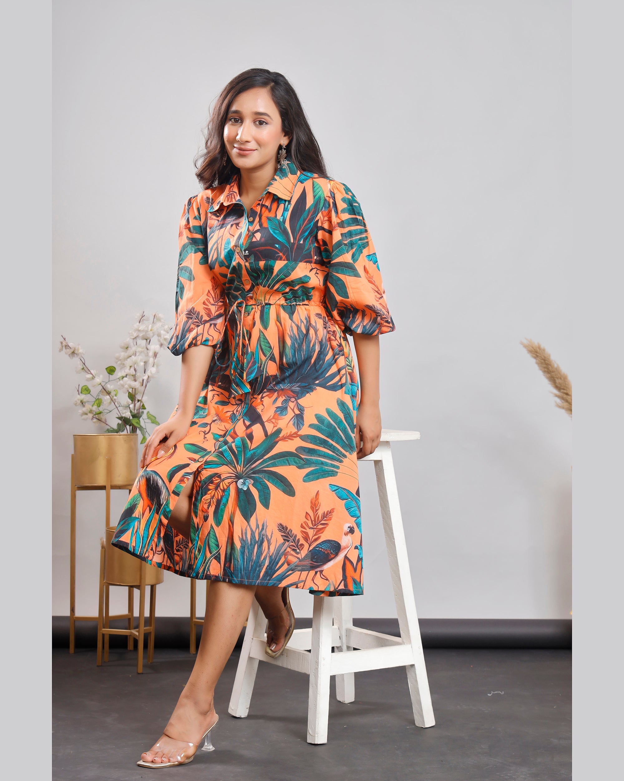 Women Printed Cotton Dress