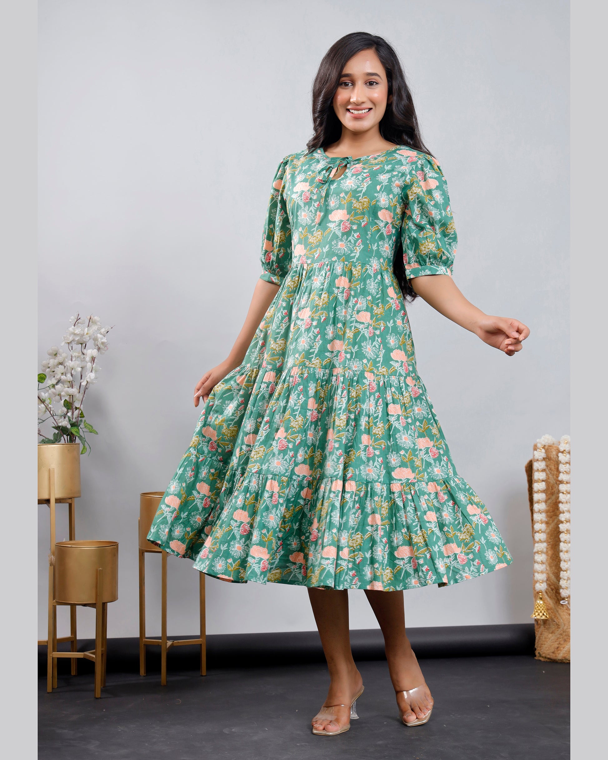 Women Printed cotton Dress