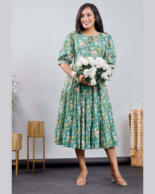 Women Printed cotton Dress