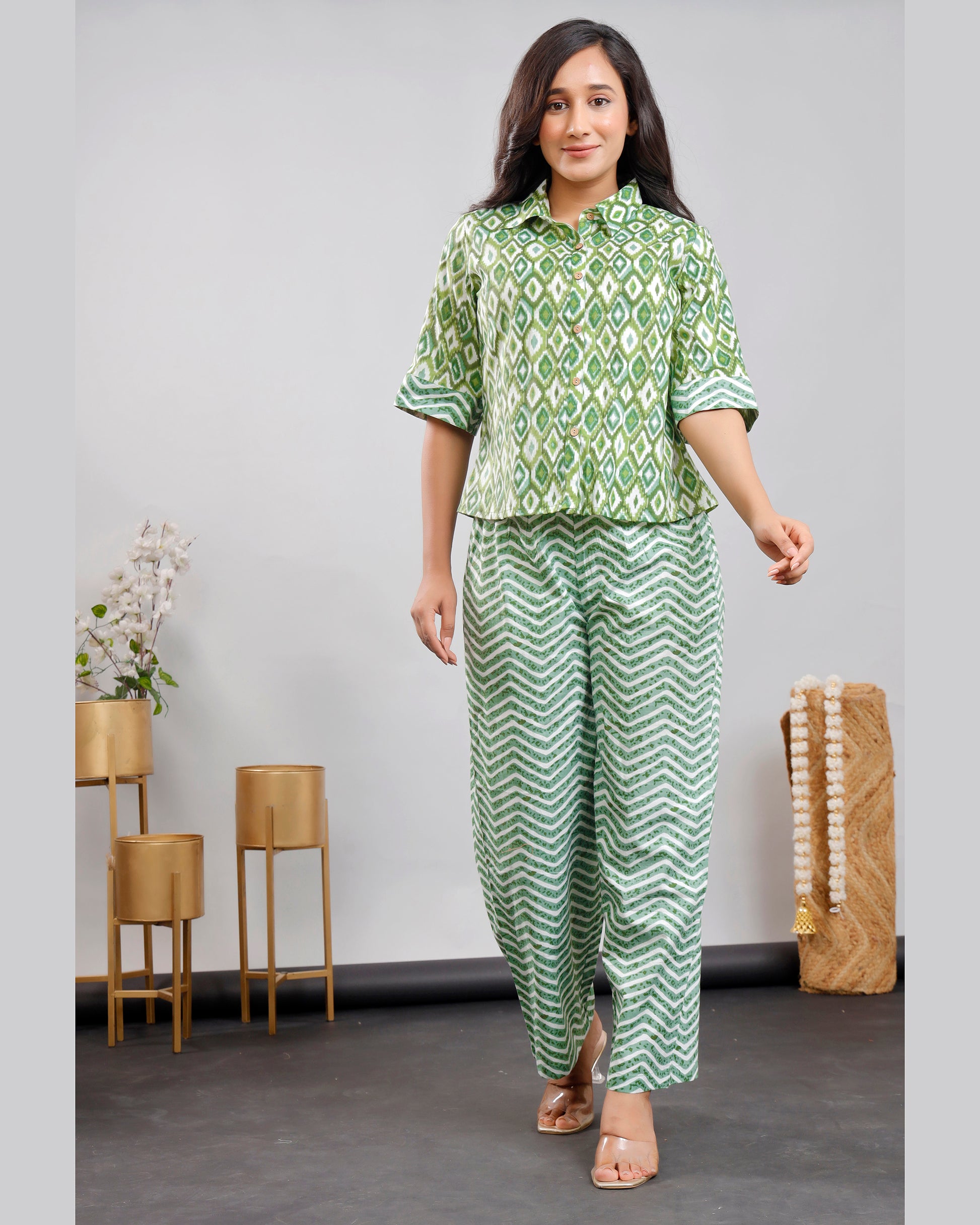 Women Printed Cotton Co-ord Set
