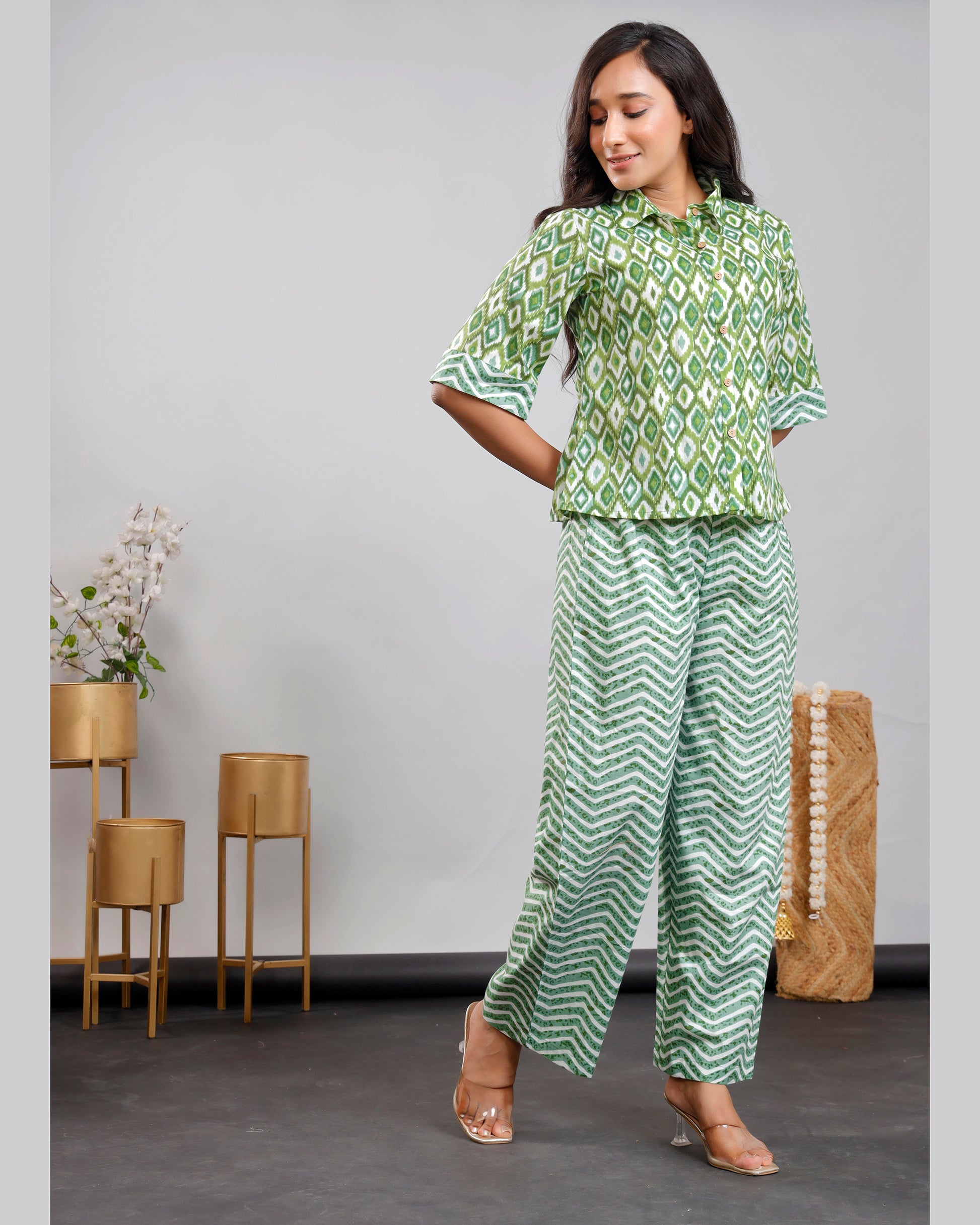 Women Printed Cotton Co-ord Set