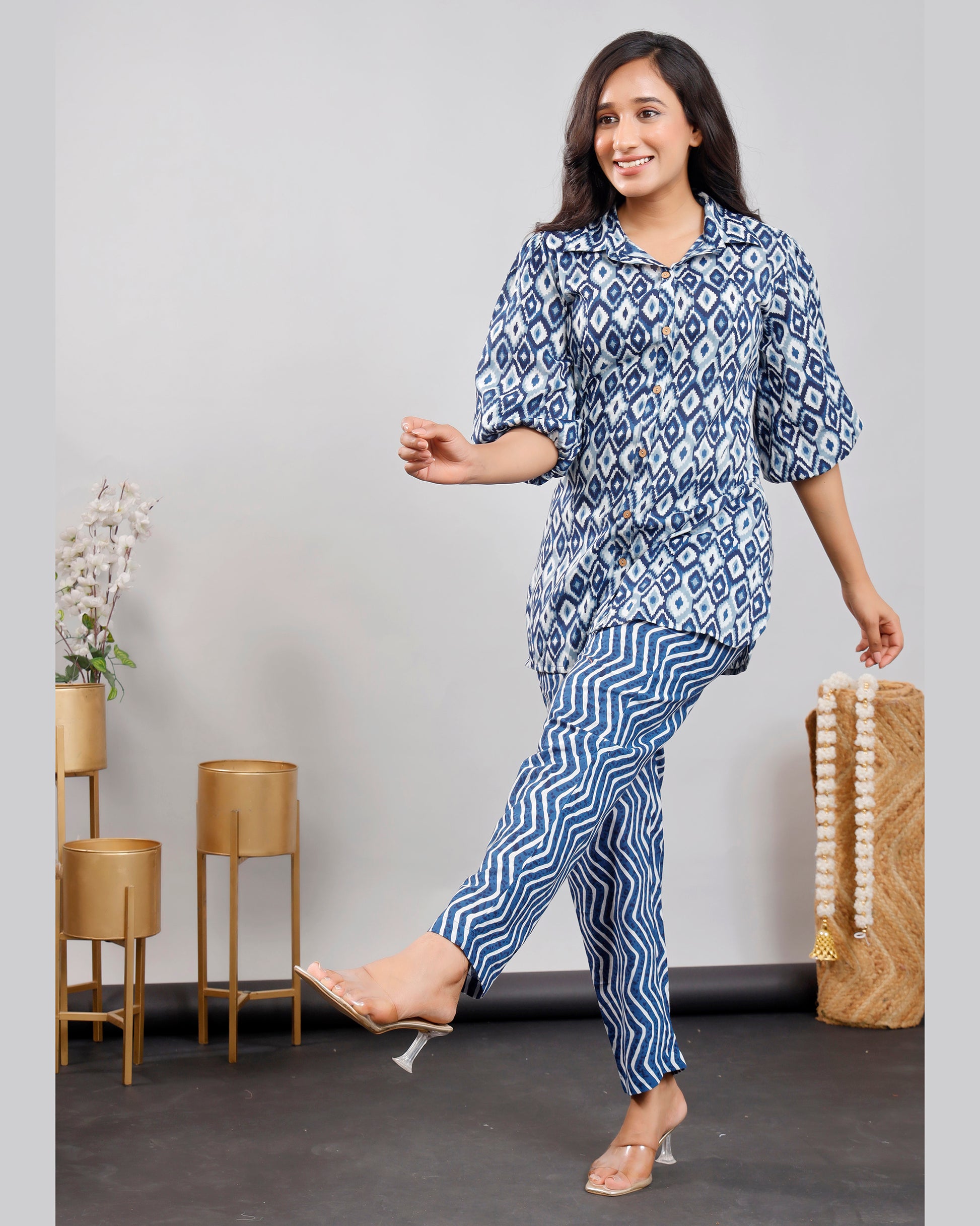 Women Printed Cotton kurta Set