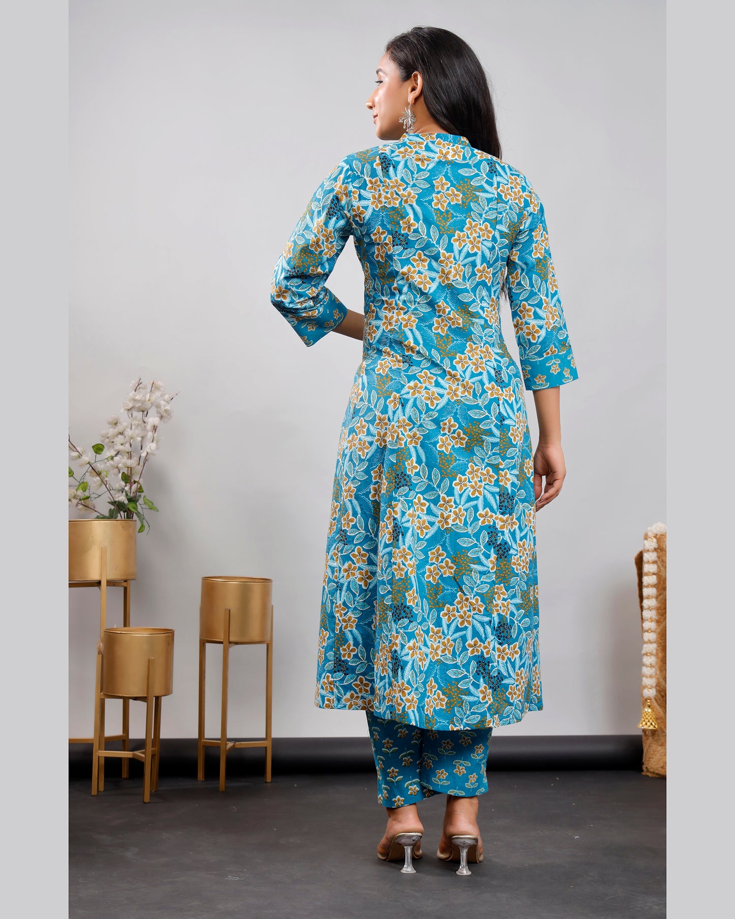 Women cotton Printed Kurta Set