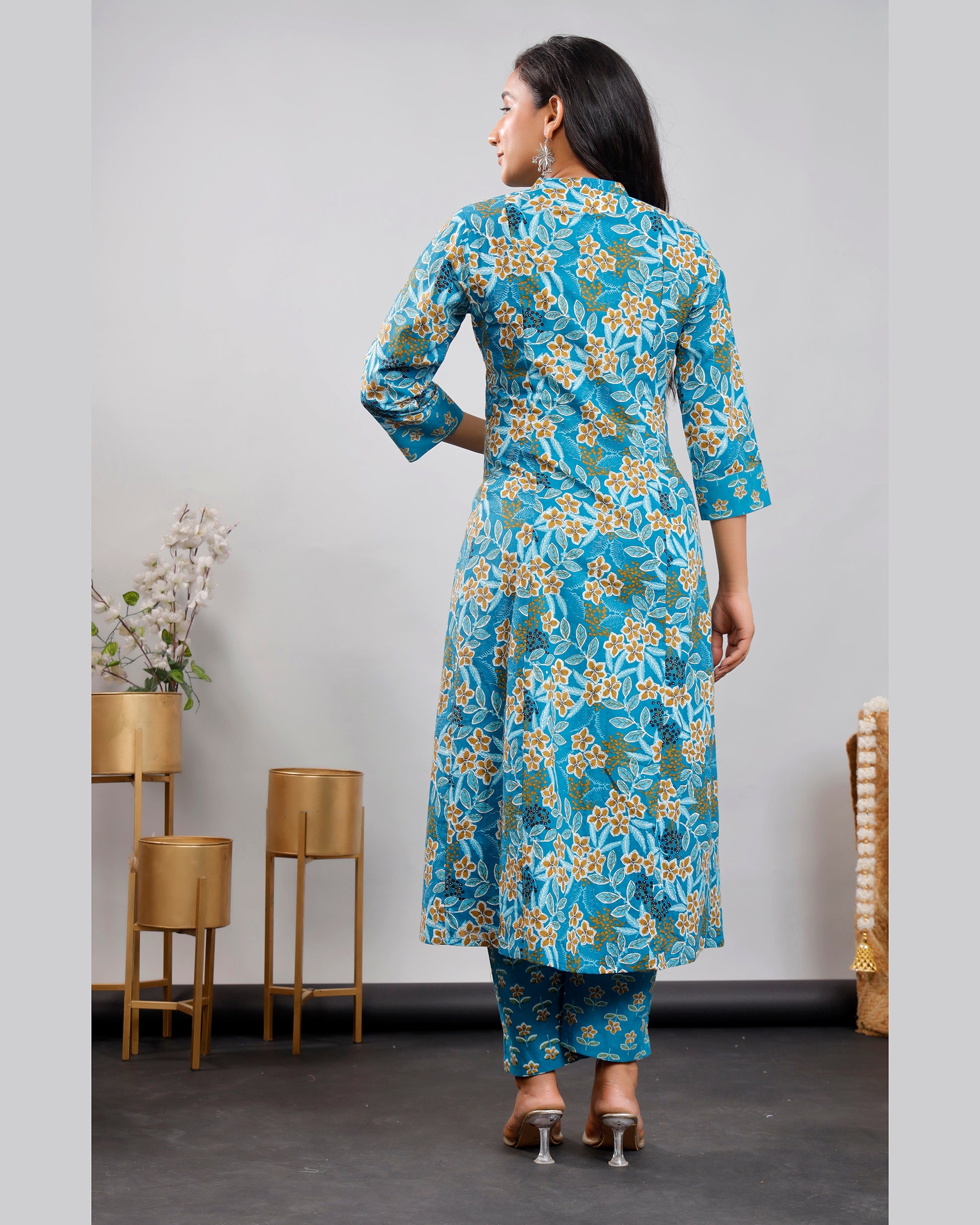 Women cotton Printed Kurta Set