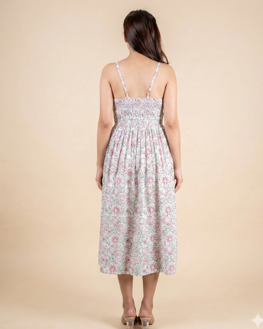 hand block printed cotton dress