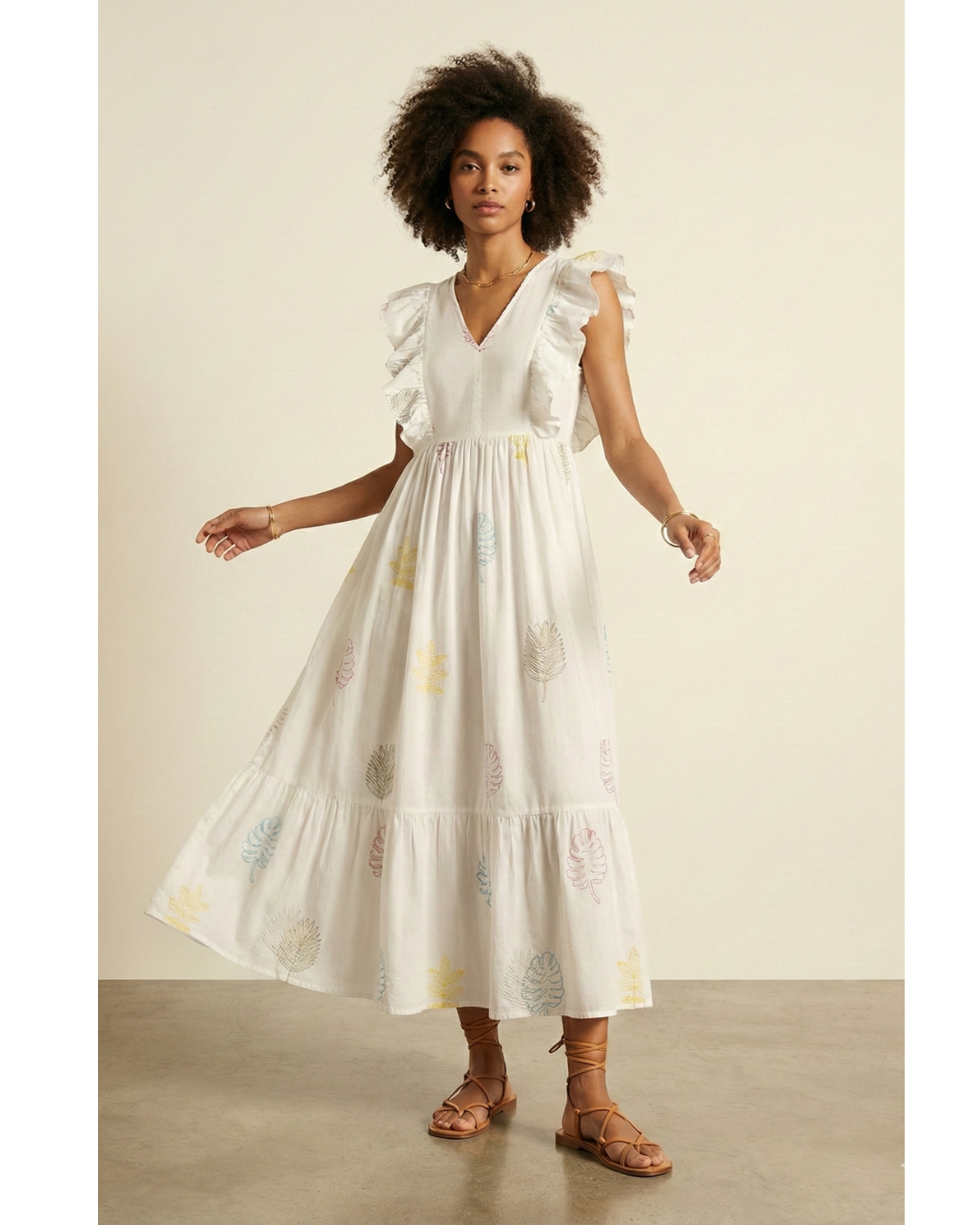 Women hand block printed cotton dress