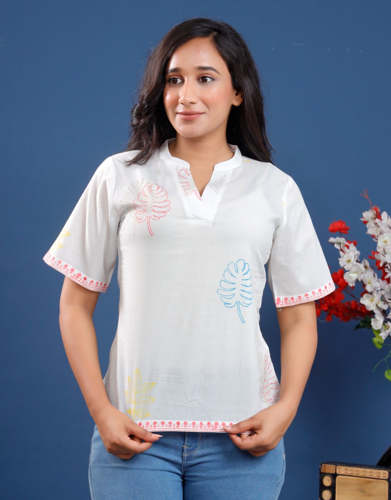 Women Hand-block printed cotton Top