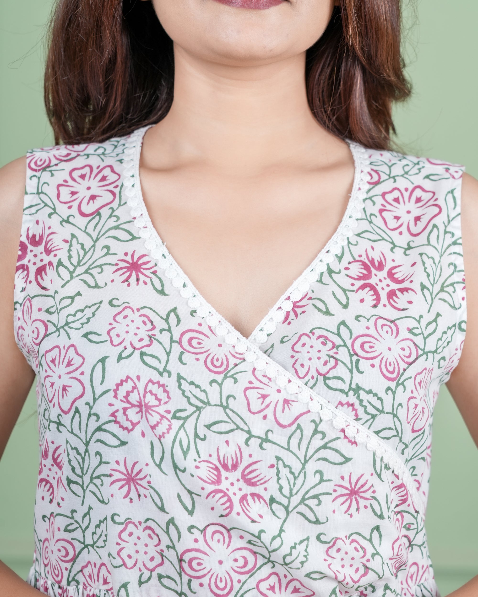 Hand-Block Printed Cotton  Dress