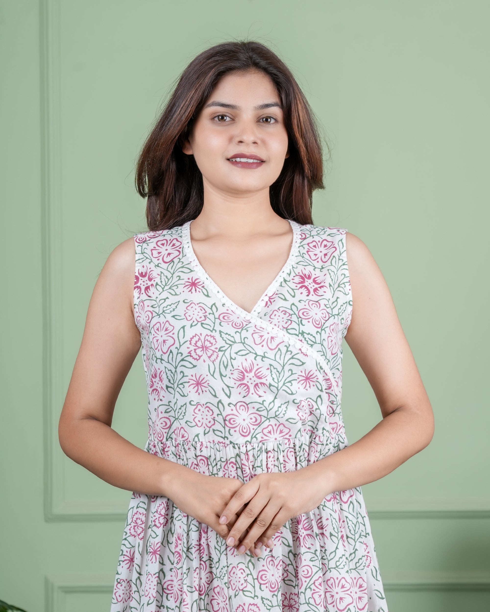 Hand-Block Printed Cotton Dress
