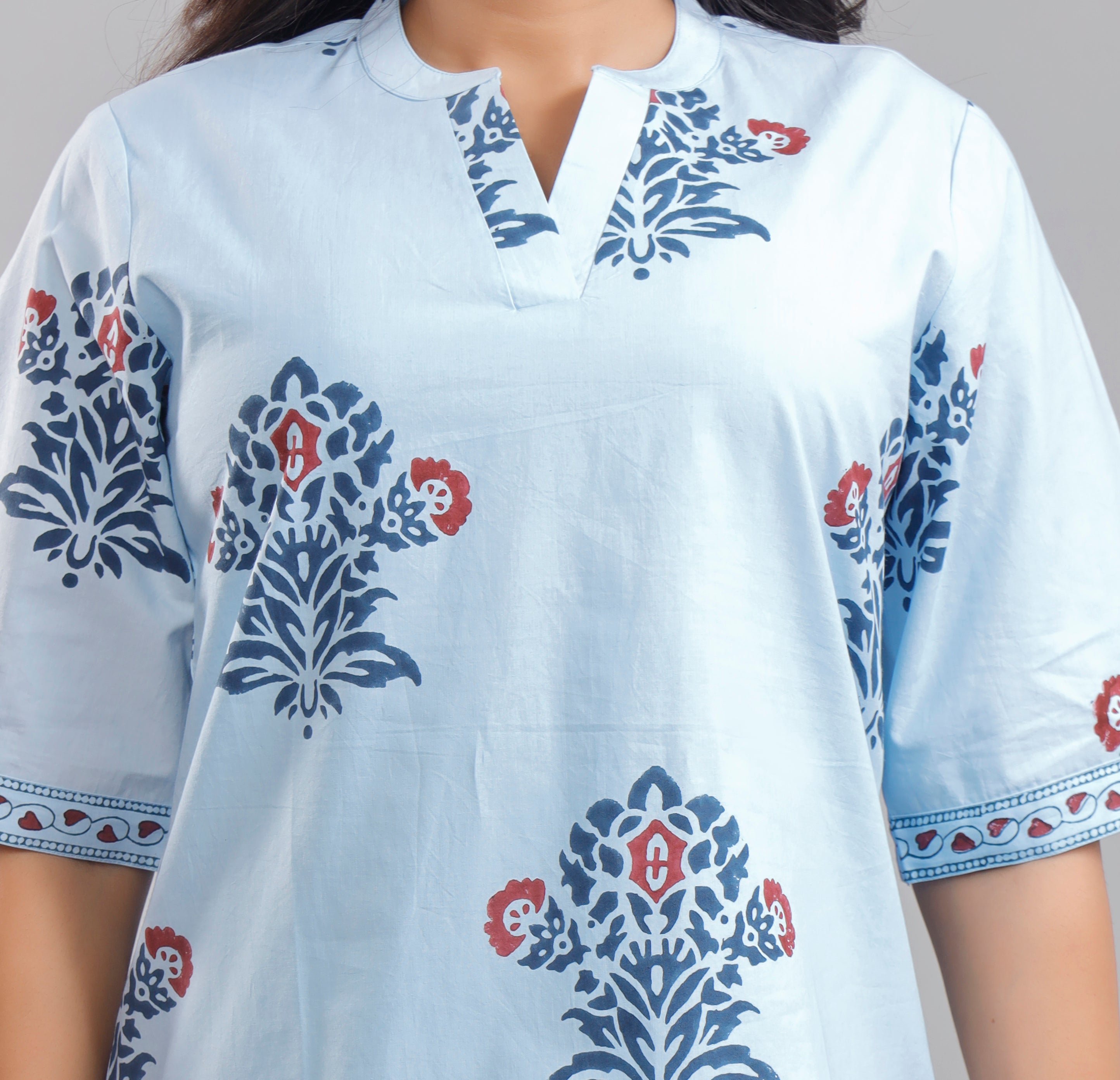 Women's Hand-block printed cotton top