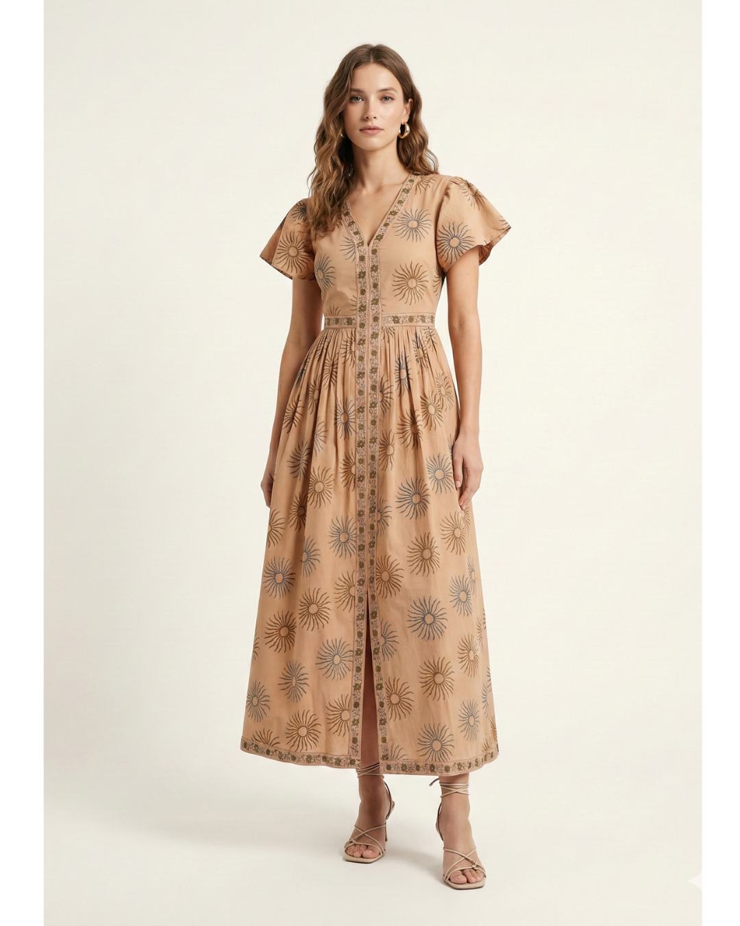 Women hand block printed cotton dress