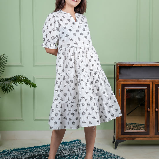 Hand-Block Printed Cotton Dress
