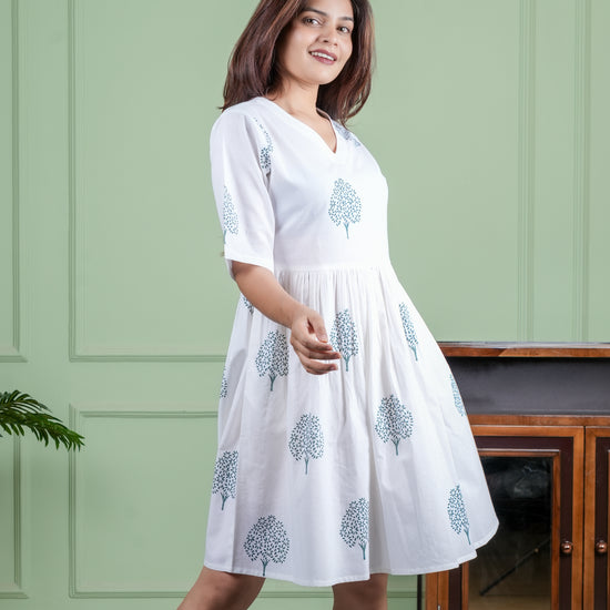 Hand-Block Printed Cotton Dress
