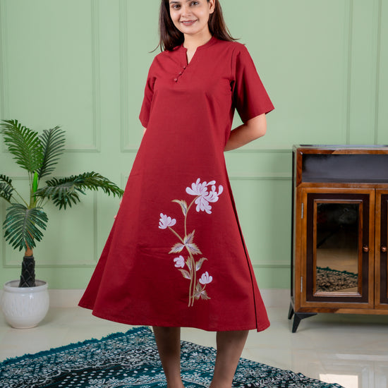 Hand Painted Cotton Dress
