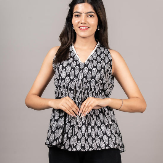 Women's Printed Cotton Top for summer