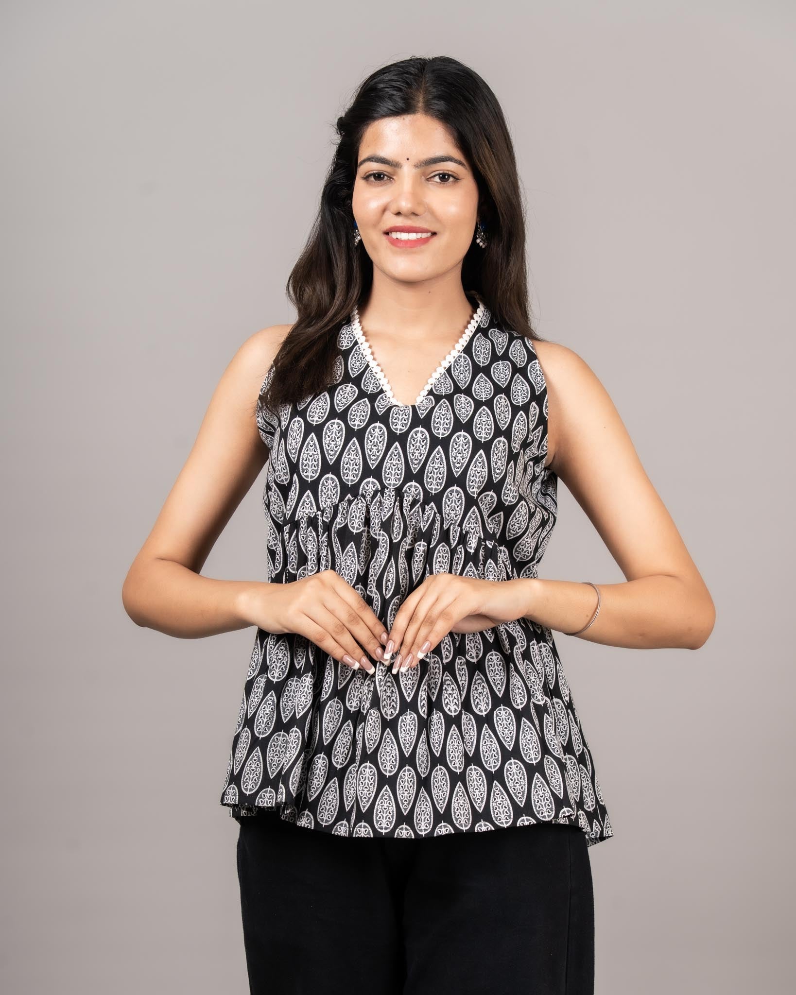 Women's Printed Cotton Top for summer
