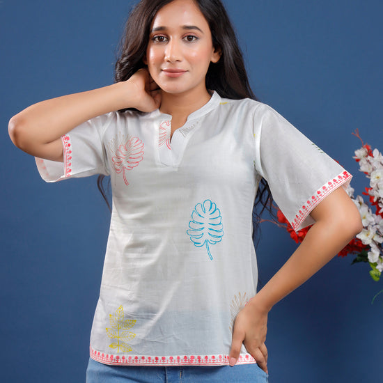 Hand-block printed Women top