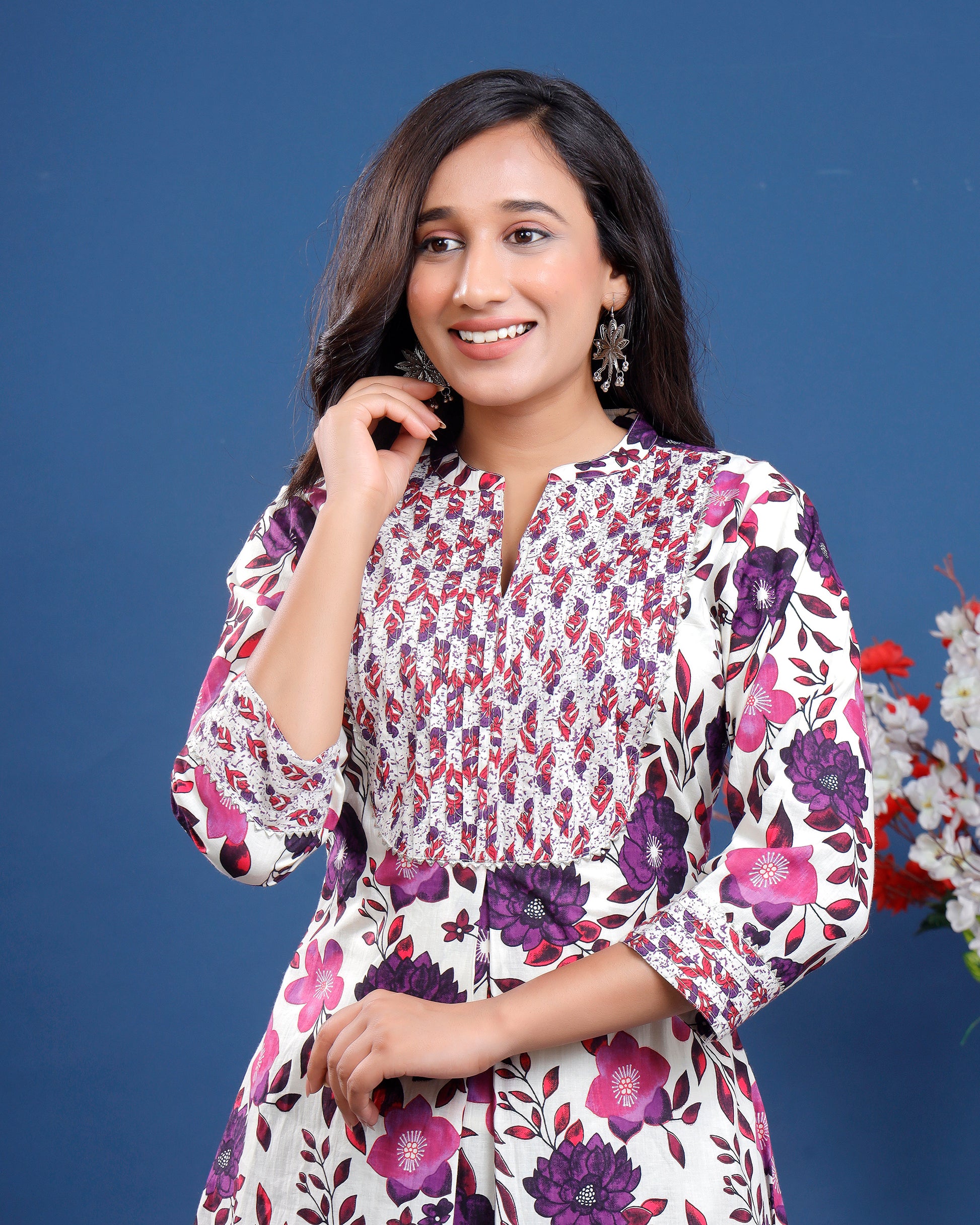 Women Printed Cotton Kurta Set