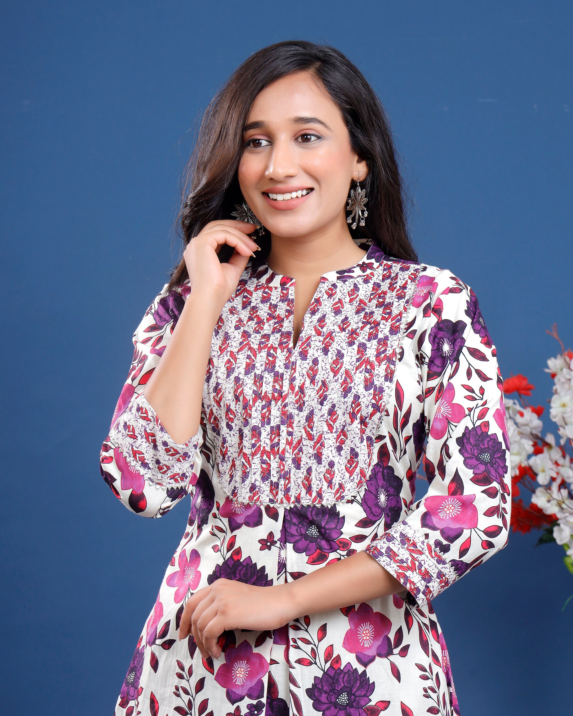 Women Printed Cotton Kurta Set