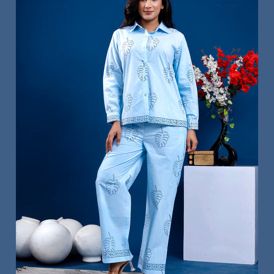 Women hand-block printed cotton co-ord set