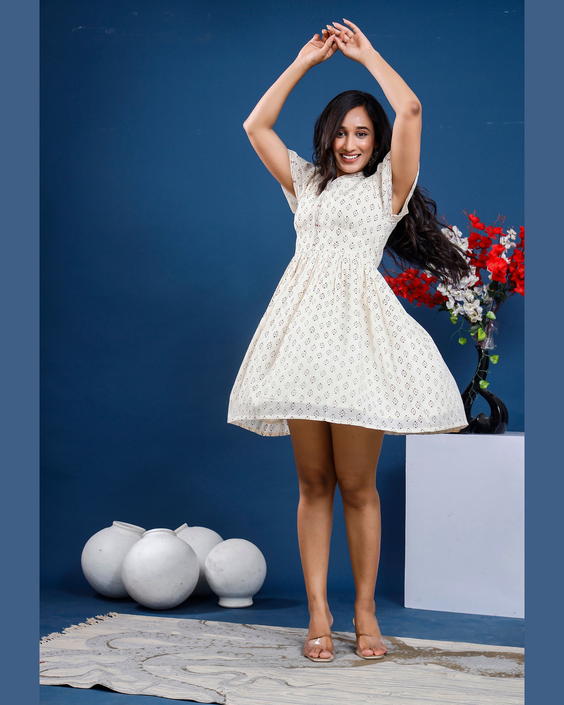Women Hand-block printed cotton dress
