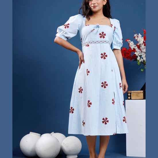 Women Hand-block printed cotton dress