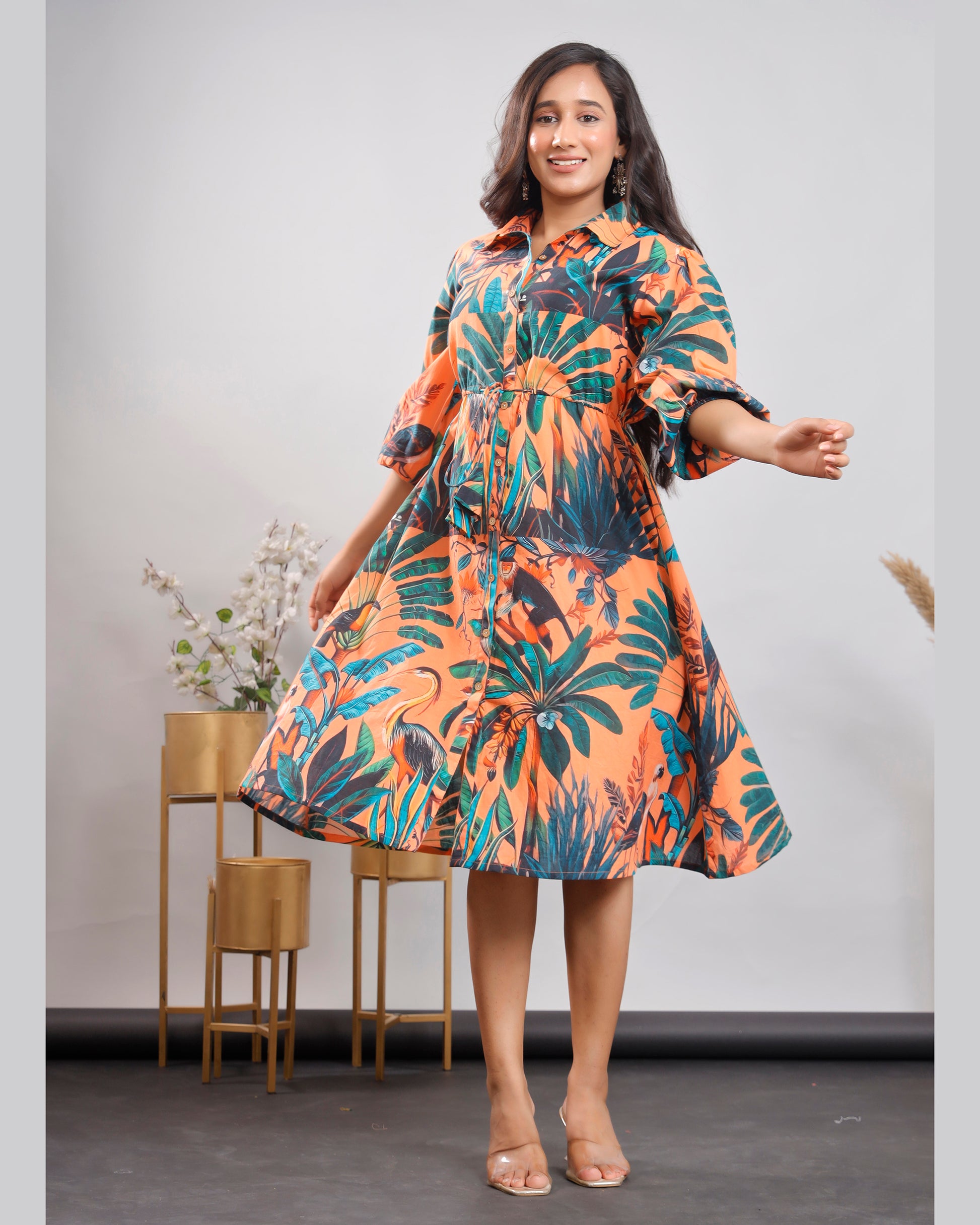 Women Printed cotton dress